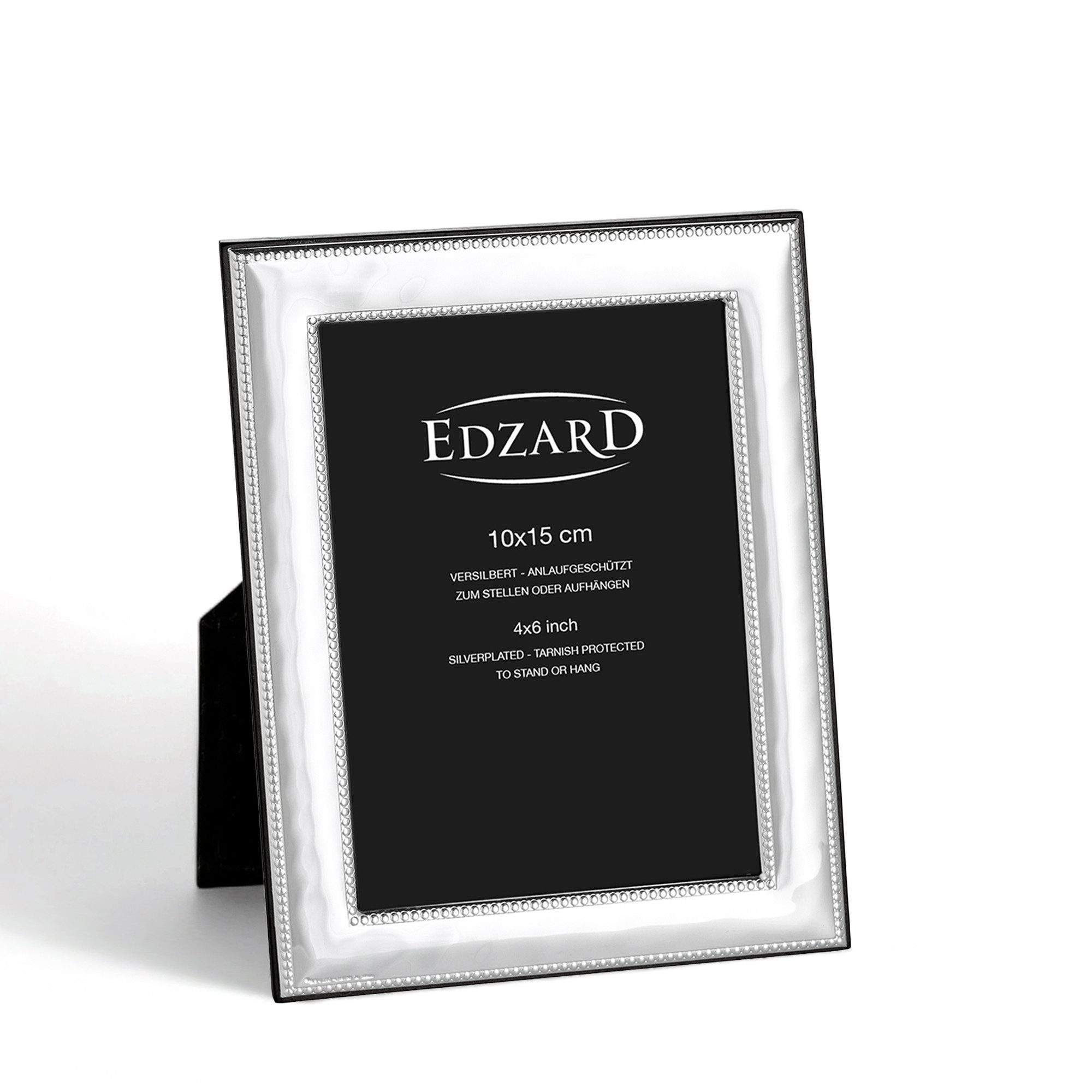 EDZARD Bilderrahmen Montella, für 1 Bilder, versilbert und anlaufgeschützt, für 10x15 cm Bilder, modern
