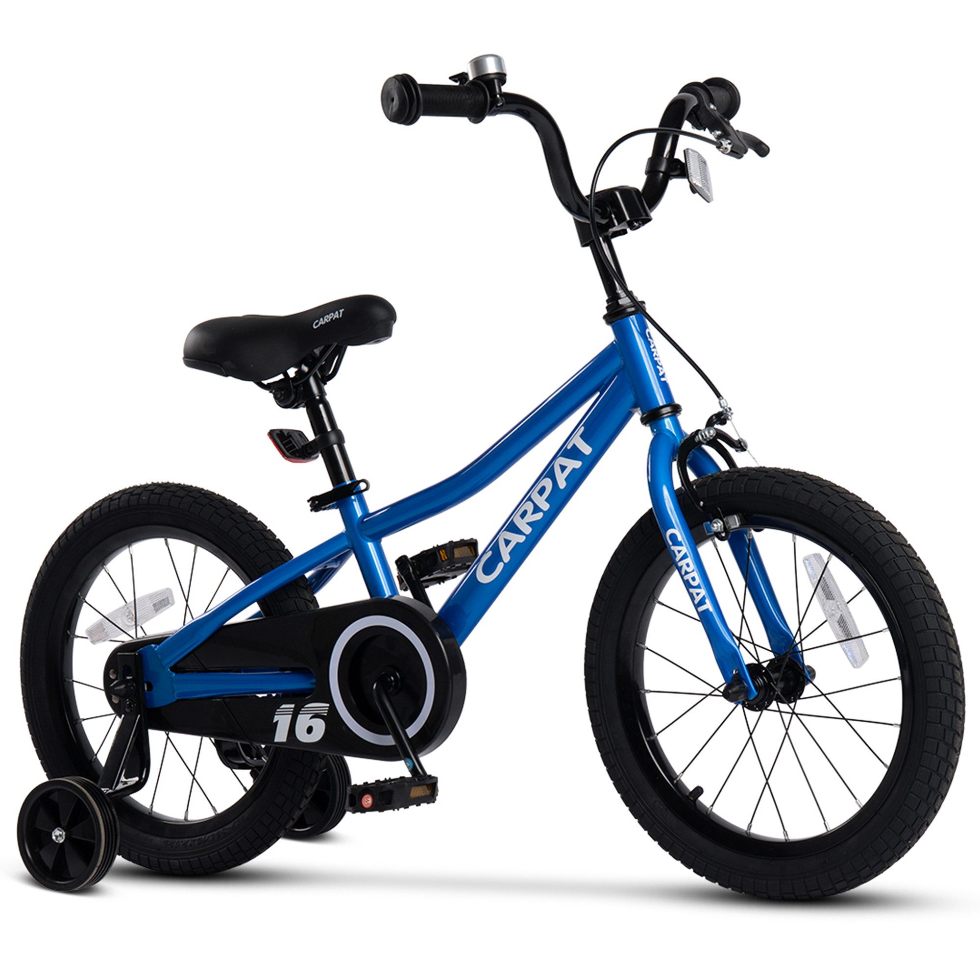 CARPAT SPORT Kinderfahrrad 12 14 16 Zoll Kinderfahrrad für 3-7 Jahre, 1 Gang, Kettenschaltung, Mädchen Jungen Fahrrad Bike mit Stützräder ab 3 Jahre