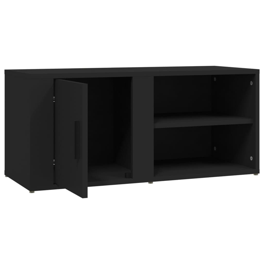 Stk. Schwarz furnicato 80x31,5x36 cm TV-Schränke TV-Schrank 2 Holzwerkstoff