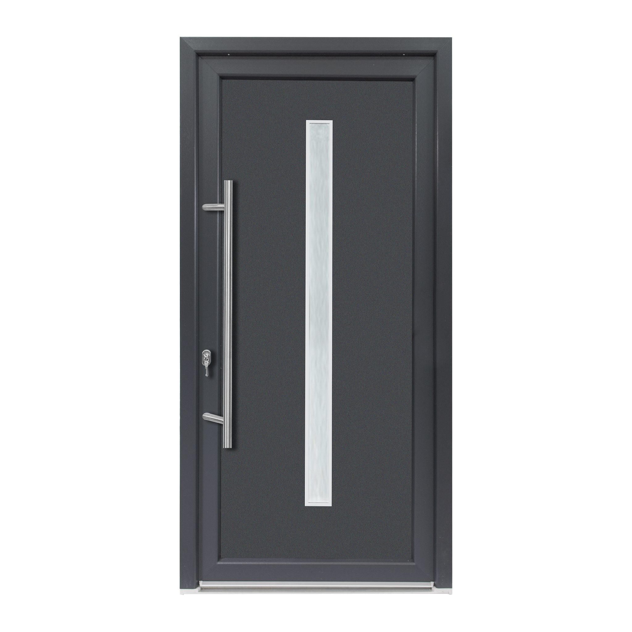 SN DECO GROUP Haustür Eli, E-Öffner, Stoßgriff (Komplett-Set), ROTO Typ 3RA