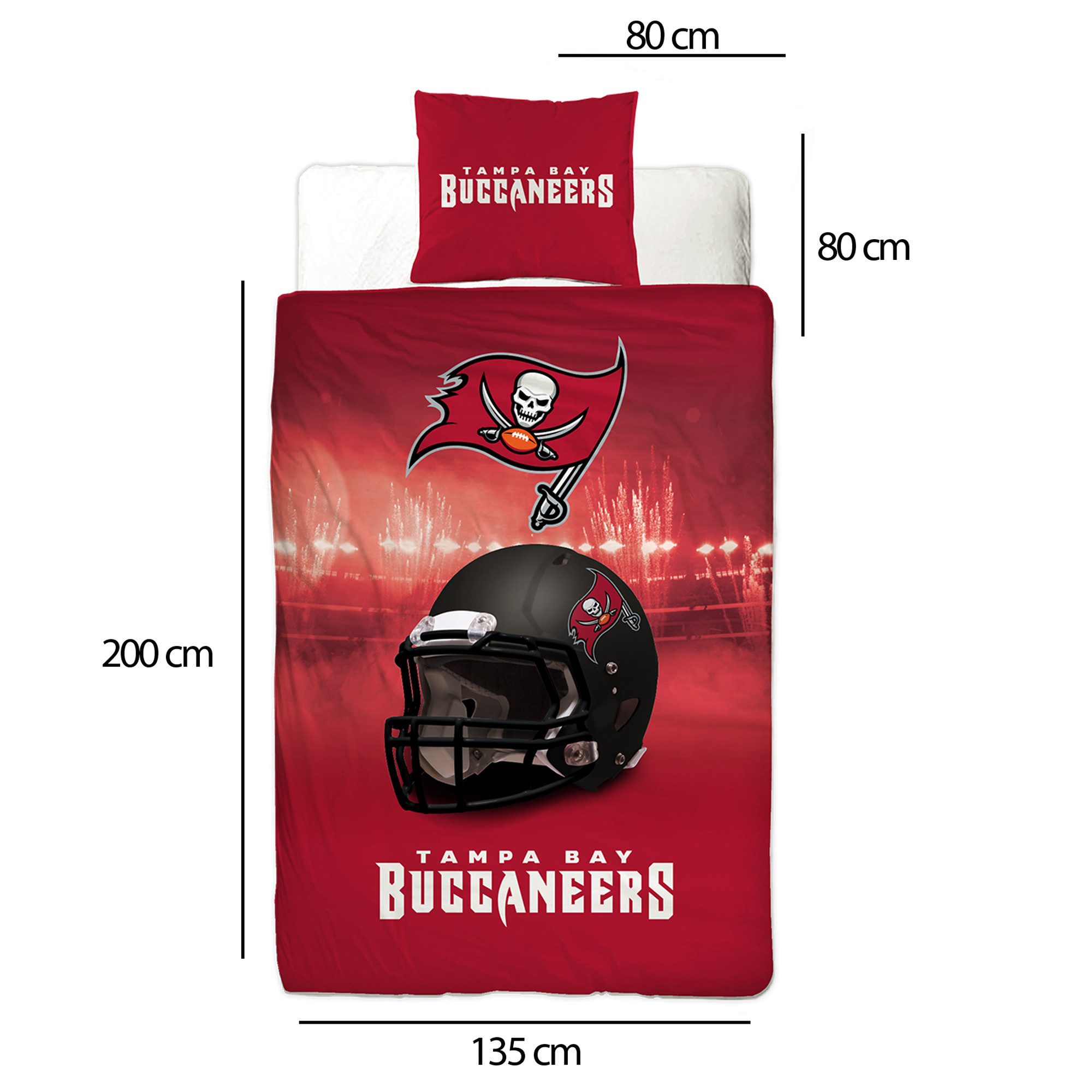 BERONAGE Wendebettwäsche NFL American Football Bettwäsche Tampa Bay Buccane günstig online kaufen