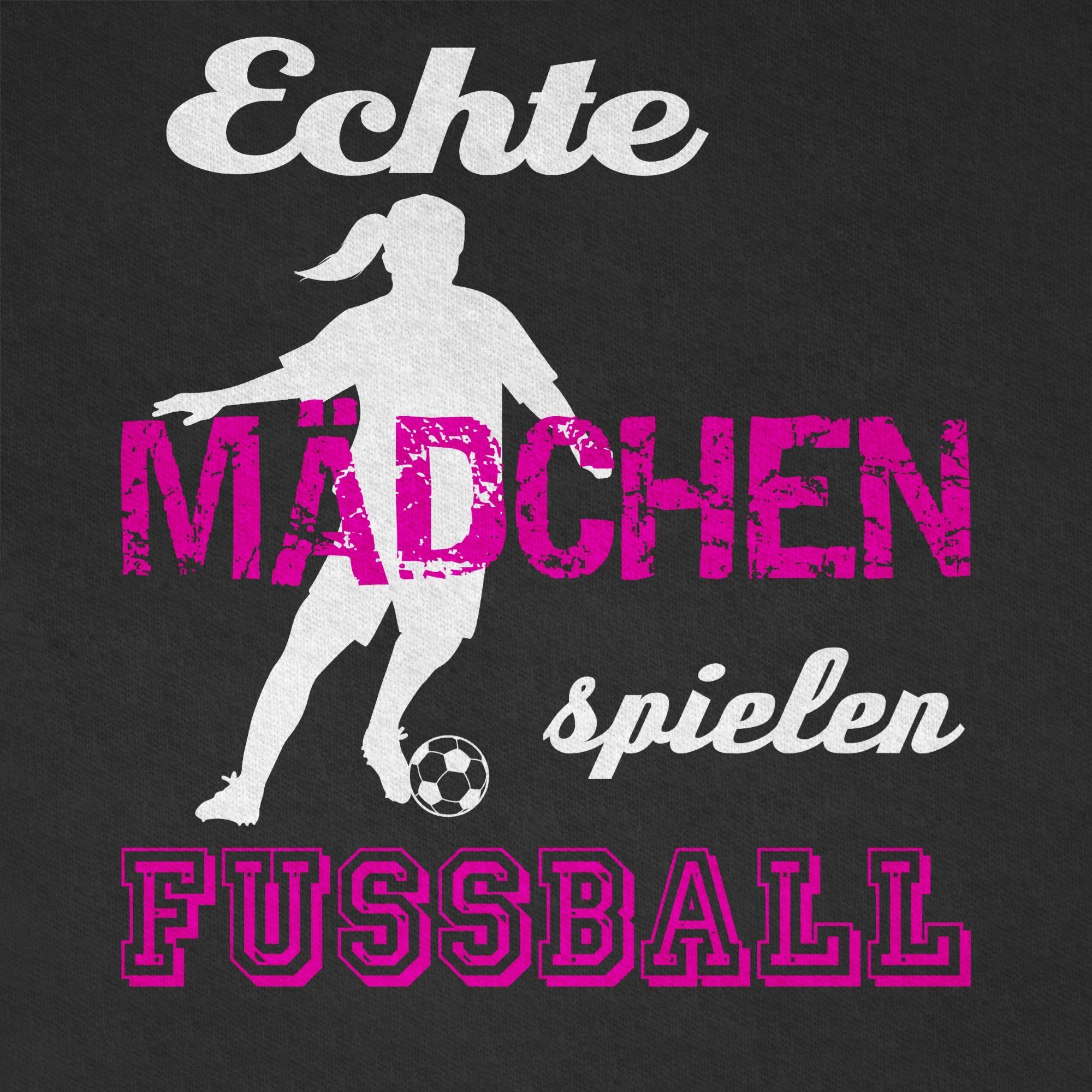 Shirtracer T-Shirt Echte Mädchen spielen Fußball (1-tlg) Kinder Sport Kleidung