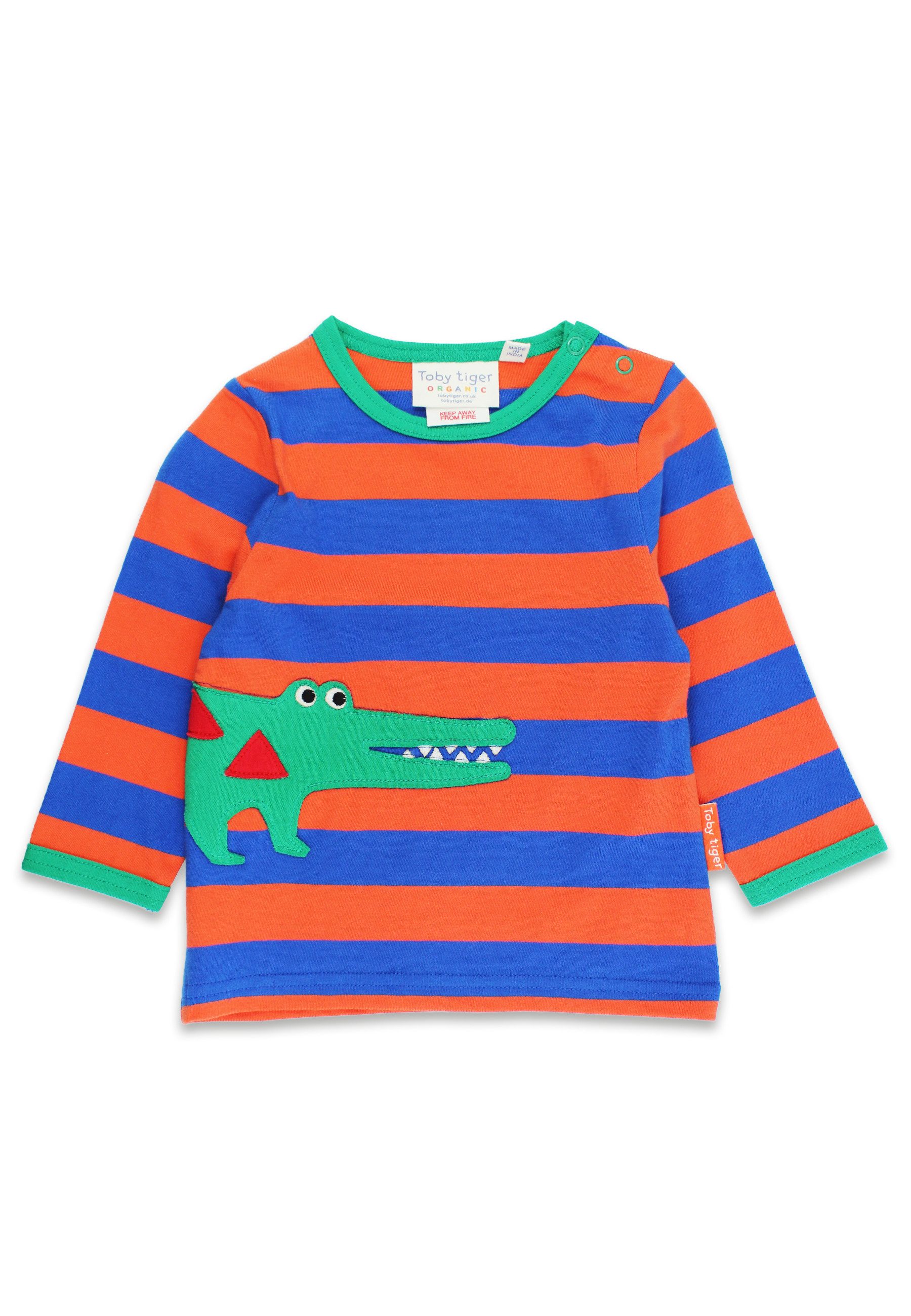Langarmshirt Langarmshirt mit Krokodil Applikation
