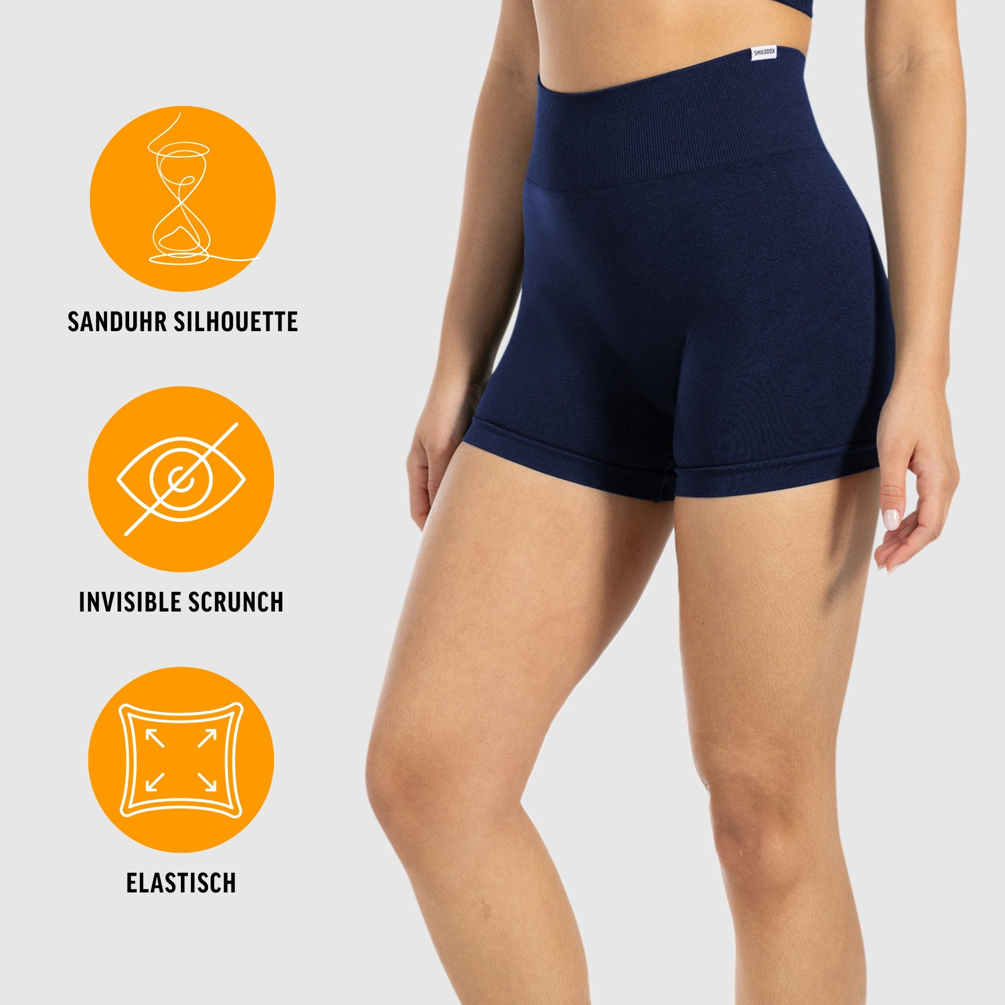 Smilodox Shorts Amaze Pro, Shaped Fit Push Up Booty Radlerhose V-Shape Seam günstig online kaufen