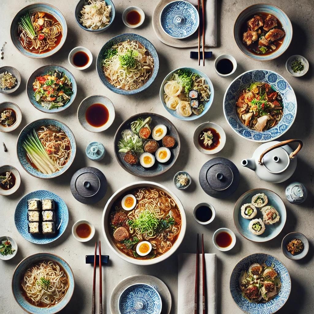 WestCraft Suppenschale Koi-Bowls ASIATICA, Ramen Bowl Schalen aus Porzellan, versch. Größen, Porzellan, Hochwertig, asiatische Reis-, Nudel-, Tapas-, Udon-, Müsli-Schüssel