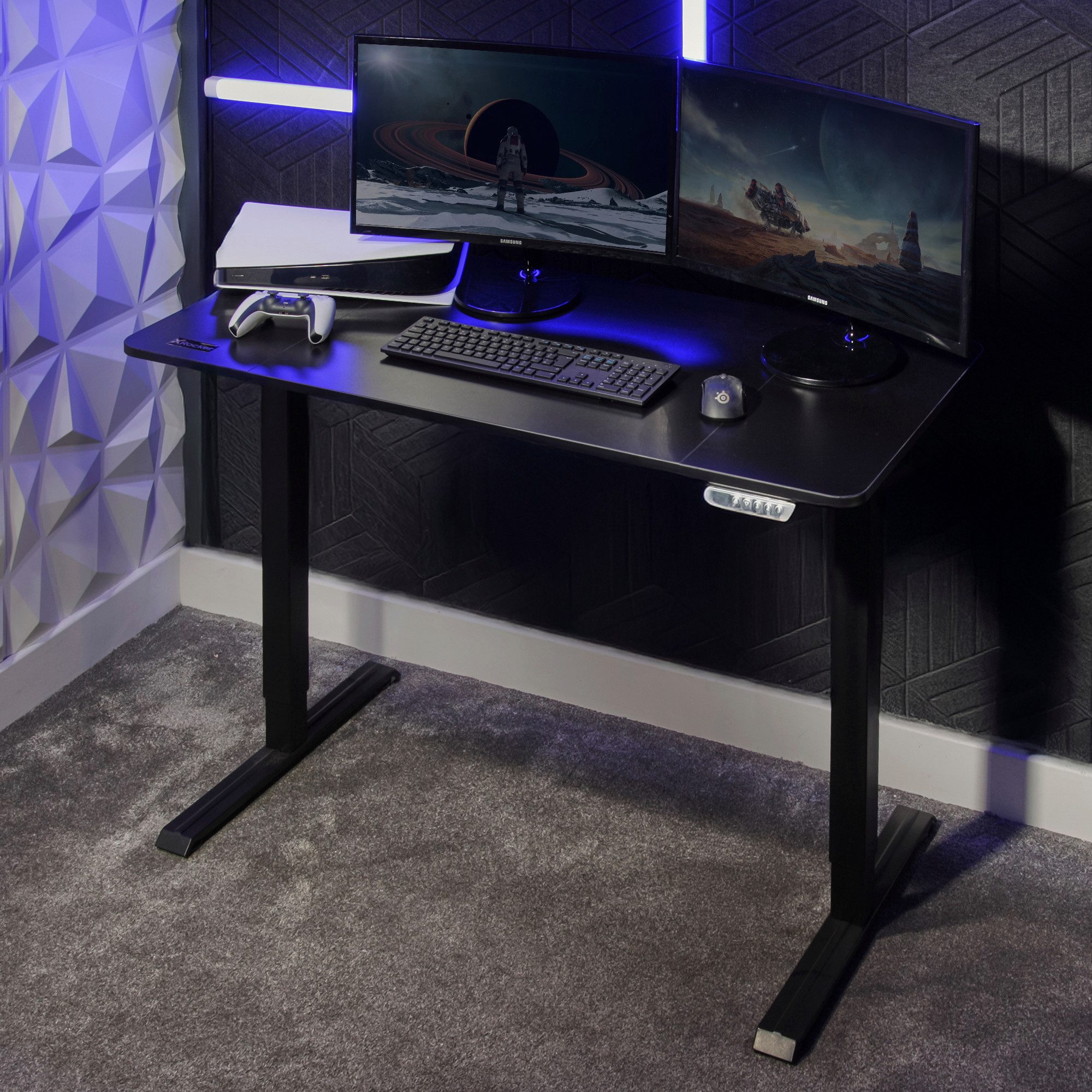 X Rocker Gamingtisch Ascend - Elektrisch höhenverstellbarer Gaming Schreibtisch