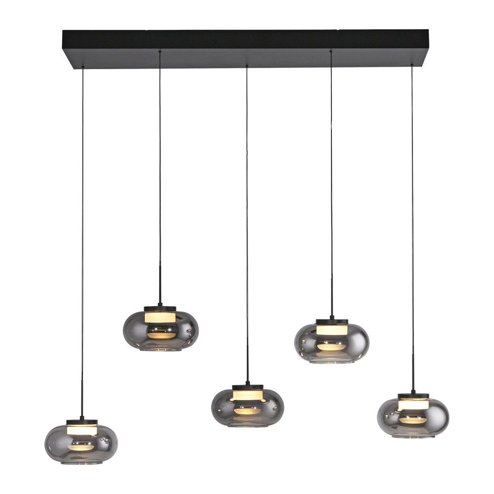 JUST LIGHT LED Pendelleuchte LED Pendellampe SW SIA, höhenverstellbar, 5x L günstig online kaufen