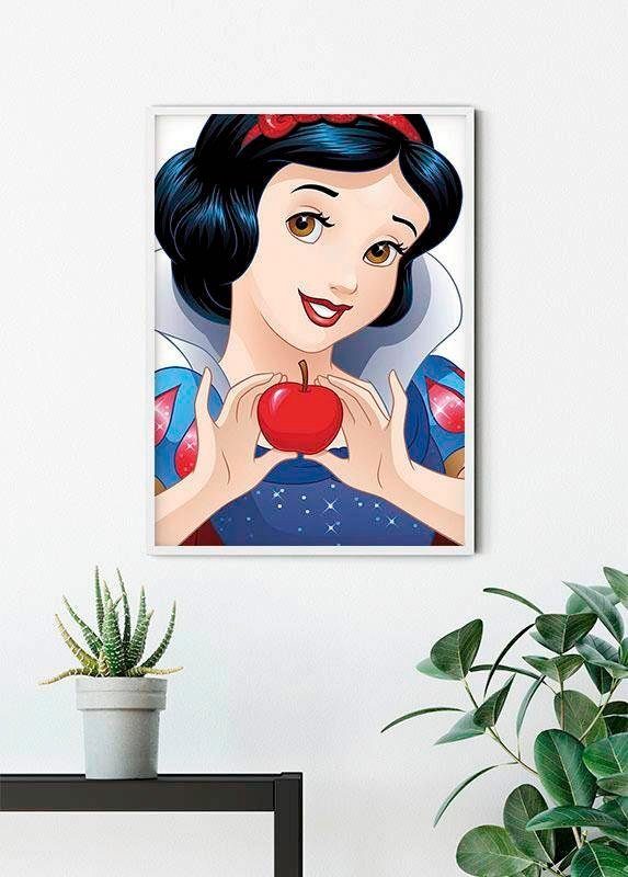 (1 Poster Wohnzimmer White Snow Kinderzimmer, St), Schlafzimmer, Komar Disney Portrait,