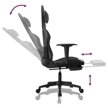 vidaXL Bürostuhl Gaming-Stuhl mit Fußstütze Schwarz Kunstleder Home Office Sessel Büro