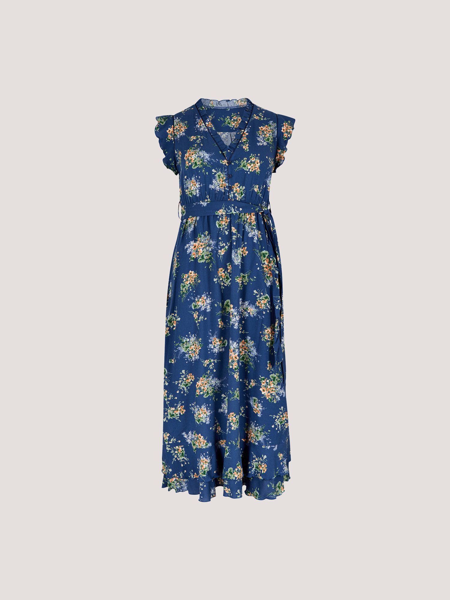 Druckkleid Geblümtes Midikleid