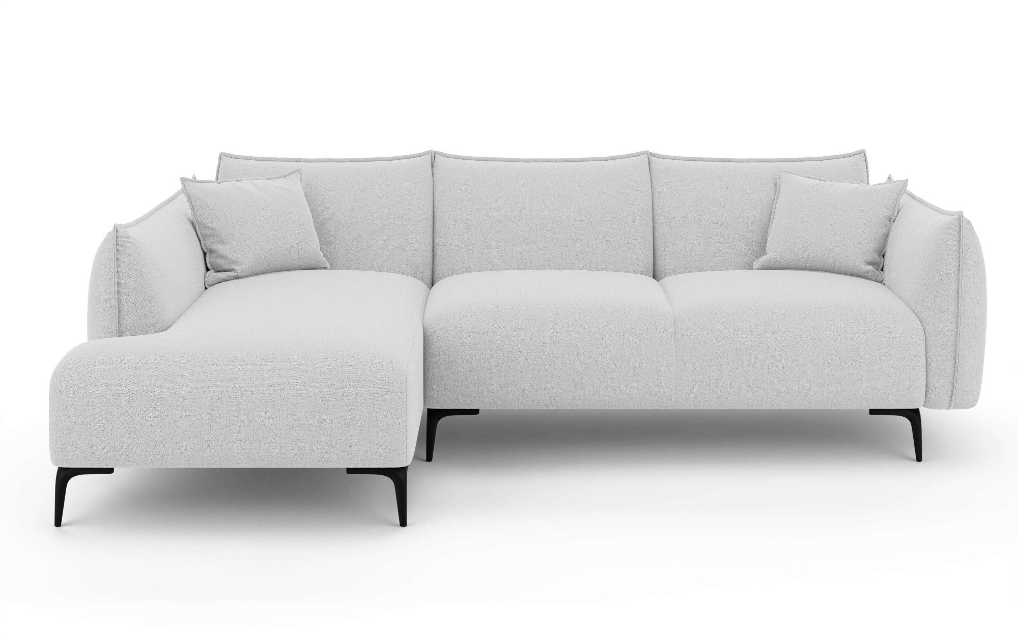 LeGer Home by Lena Gercke Ecksofa Adelita mit Ottomane links oder rechts bestellbar, B/H/T 270/97/168, L-Form mit Wellenunterfederung, enthält 2 Zierkissen