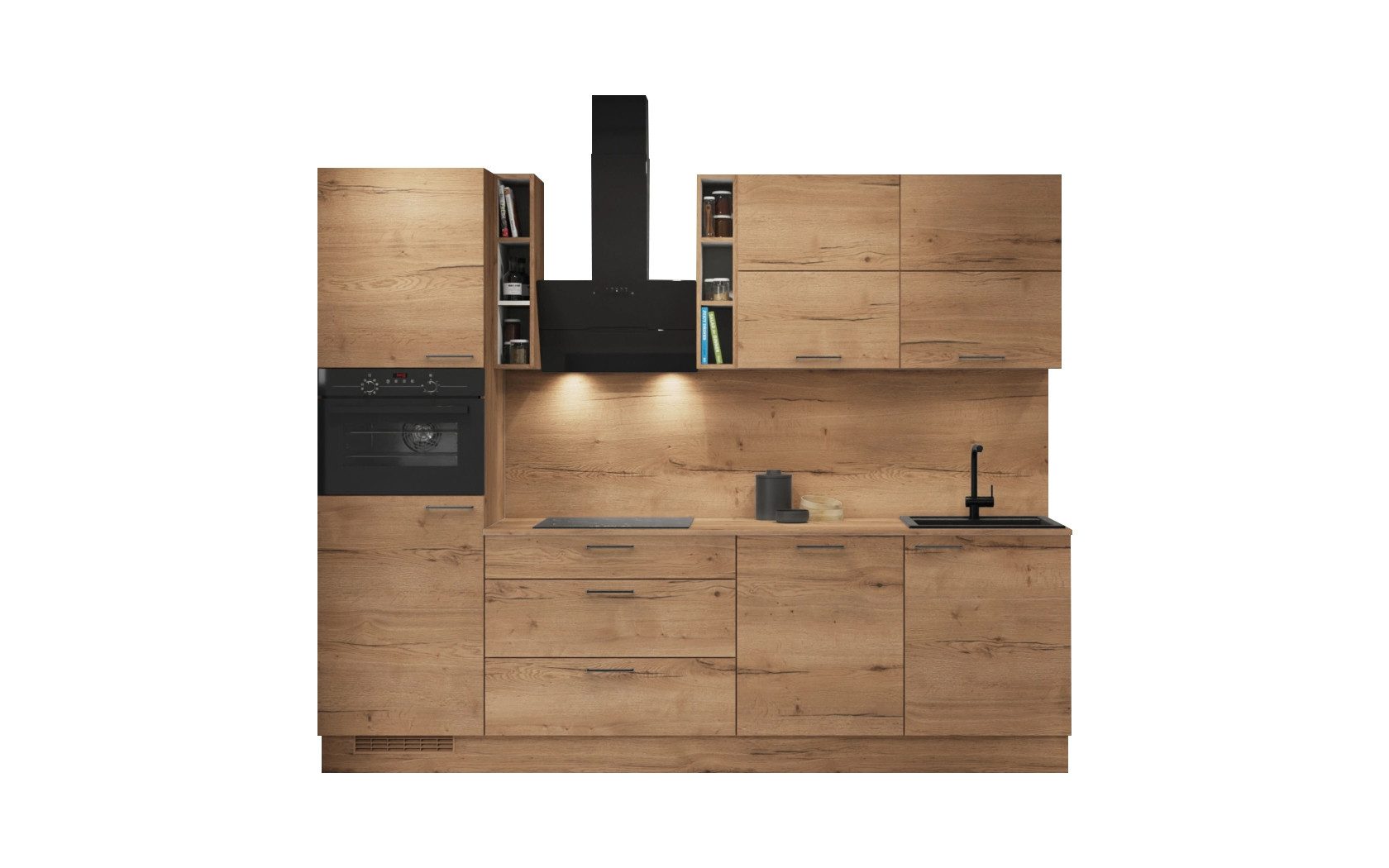 nobilia® Küchenzeile Bjoern, individuell anpassbar, gratis Küchenplanung mit Profis, (Breite 270 cm), vormontiert, wahlw. mit E-Geräten, inkl. Lieferung