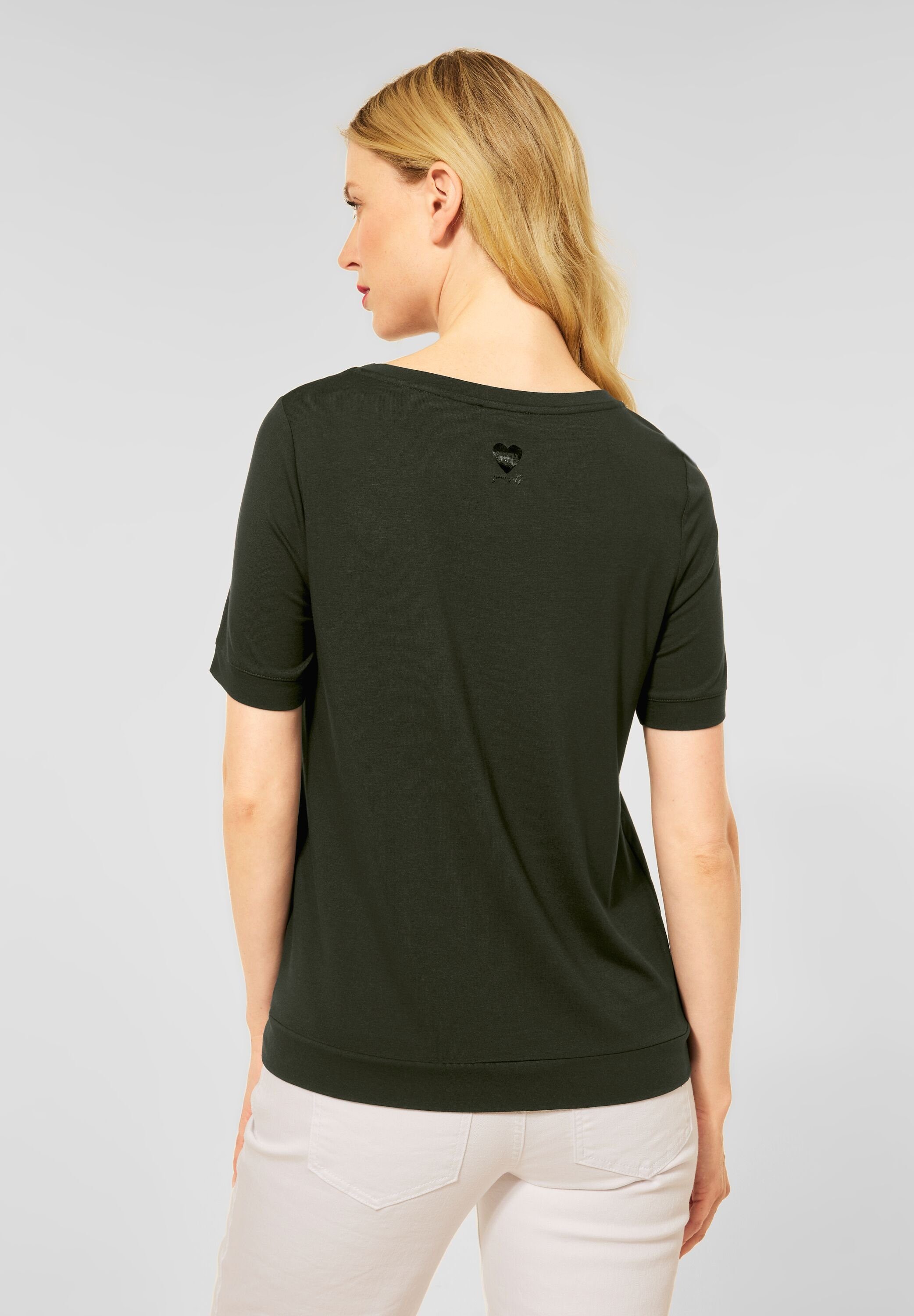 STREET ONE T-Shirt mit Materialmix