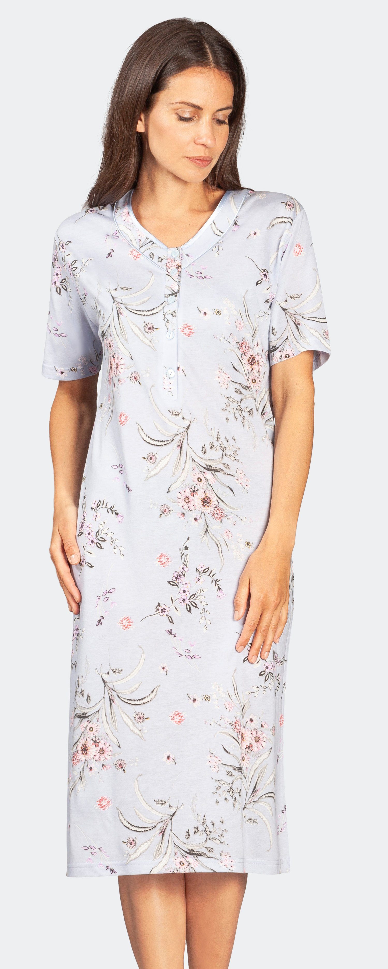 Hajo Nachthemd Damen Schlafshirt mit kurzem Arm (1-tlg) Modisches Design