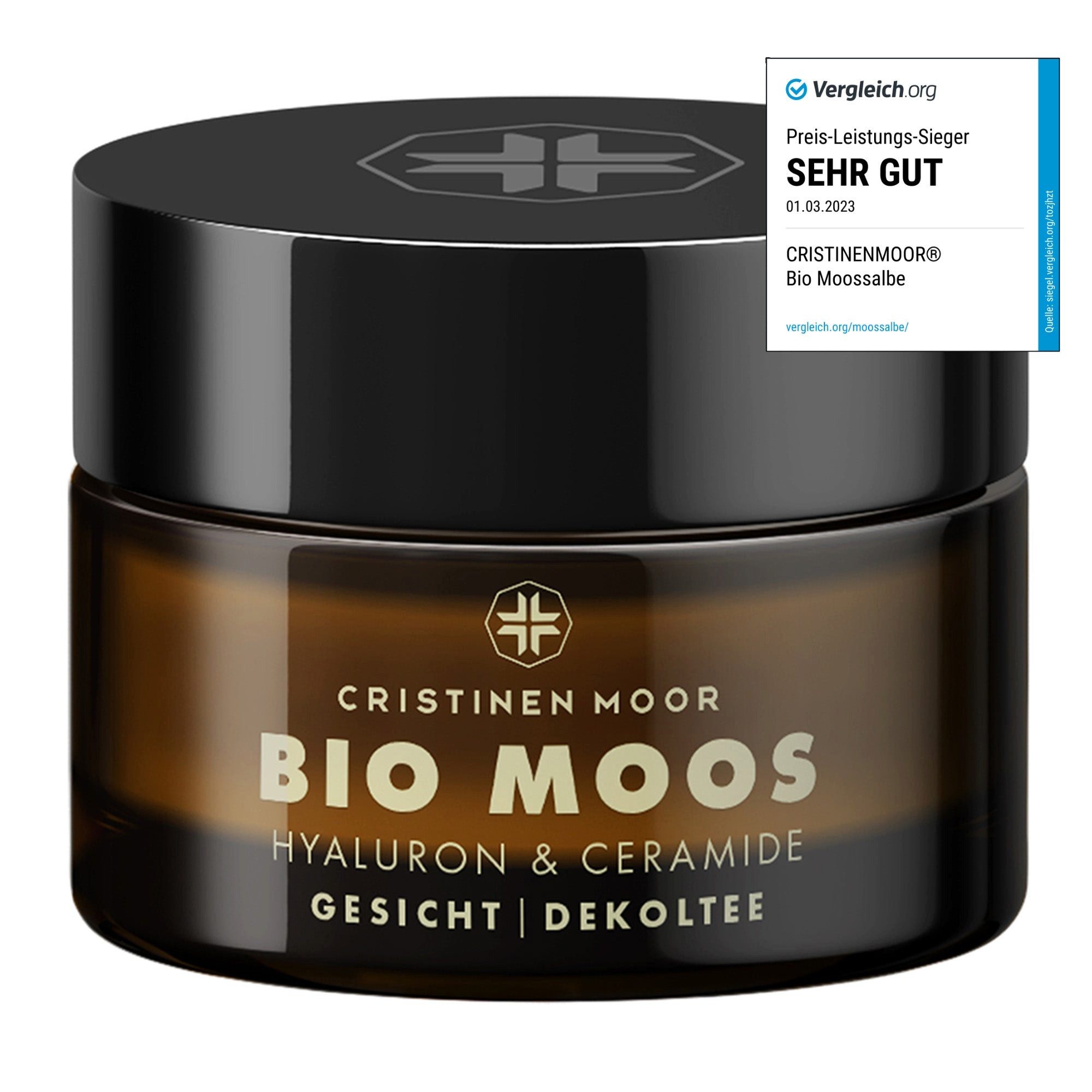CristinenMoor Gesichtspflege CristinenMoor Bio Moossalbe mit Hyaluron und Ceramiden 50 ml