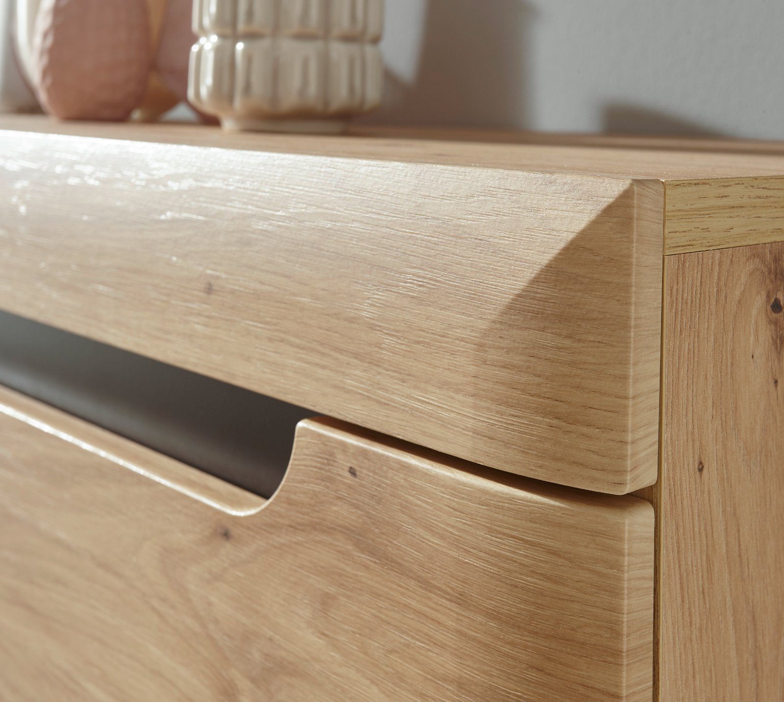 Furn.Design Kompaktgarderobe Ronson (Garderobe in Eiche Artisan mit schwarz, 110 x 200 cm) Komplett-Set 4-teilig – Bild 3 von 5