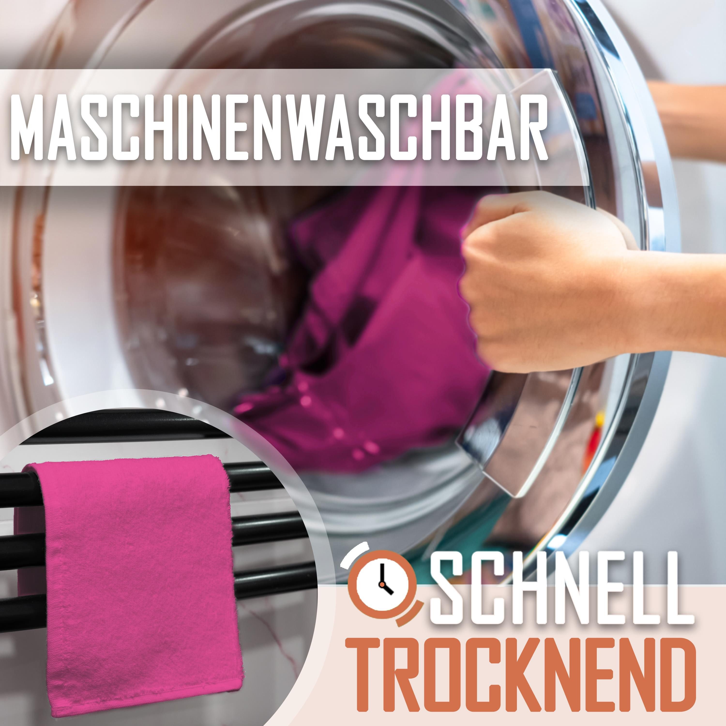 NatureMark Seiftuch 10er-Set Seiftücher 30x30cm 100% Baumwolle, (10-St), Frottier Waschlappen Seiflappen 30 x 30 cm, Pink – Bild 5 von 5