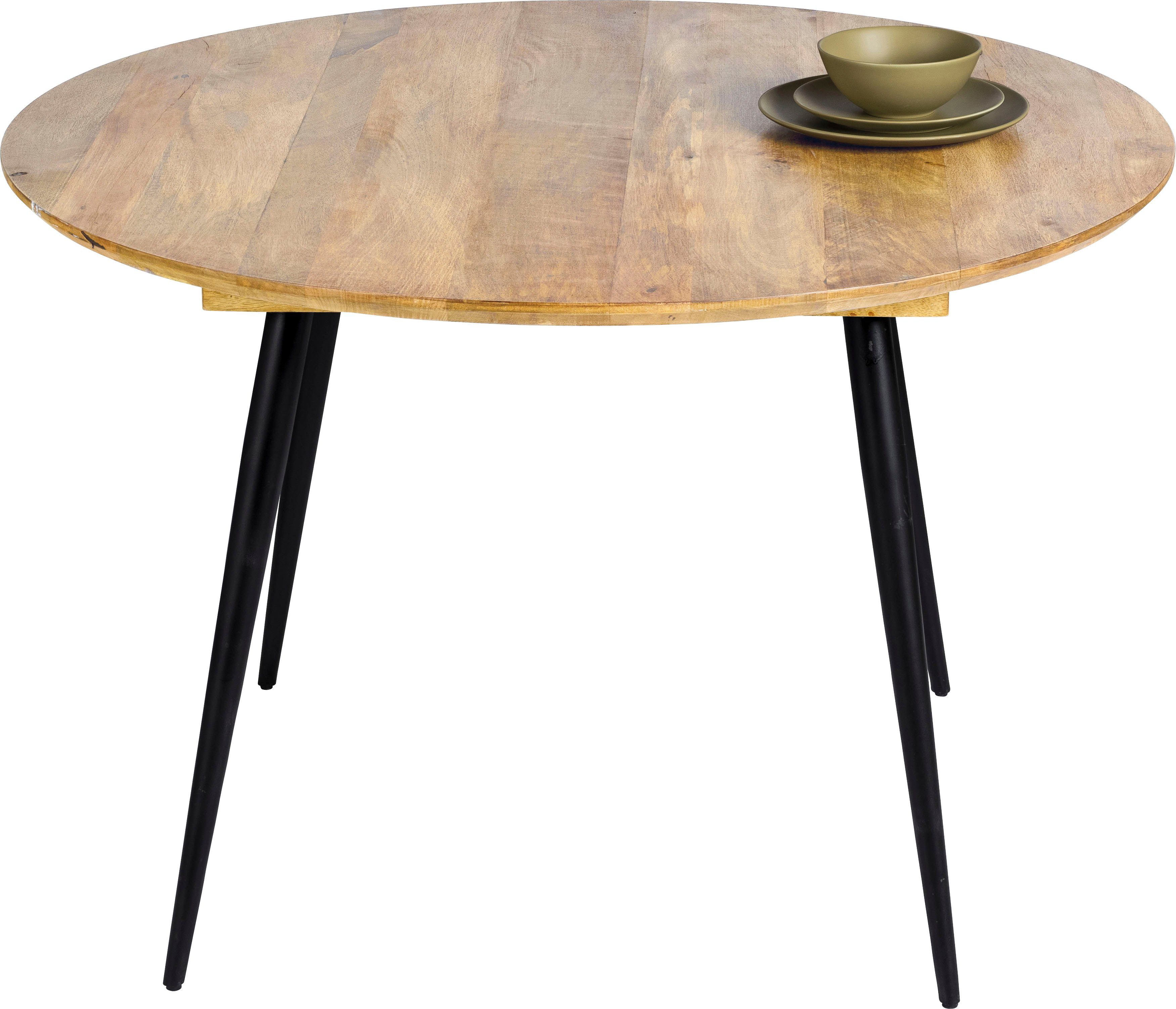 TOM TAILOR Esstisch T-SOHO TABLE ROUND, runder Esstisch, Platte aus  Mangoholz, Beine aus Metall
