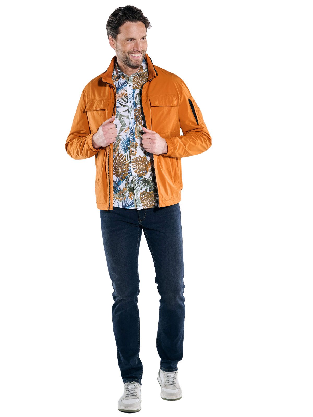 Engbers Kurzjacke Herren Jacke mit eingelassener Kapuze, Dunkelorange