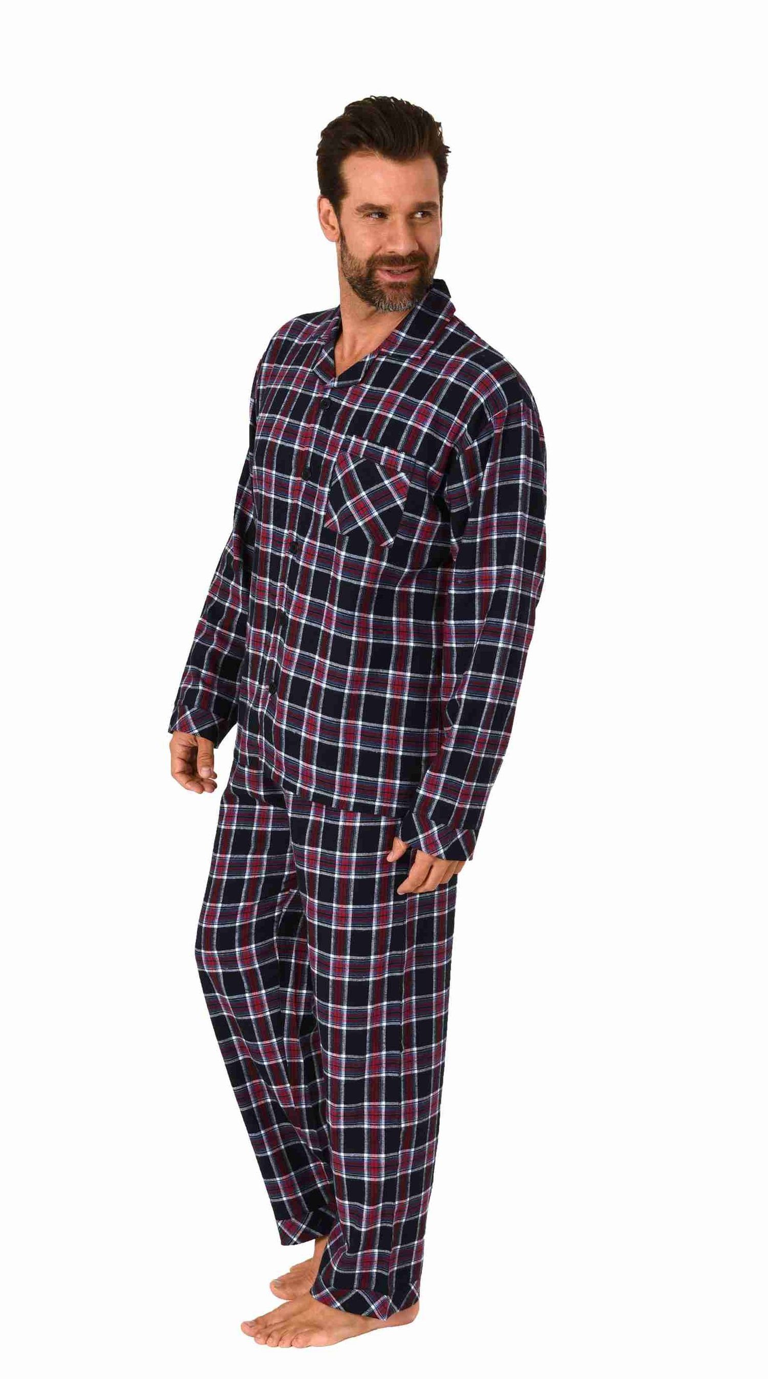 Trend by Normann Pyjama Herren Flanell Schlafanzug langarm Pyjama zum durch günstig online kaufen