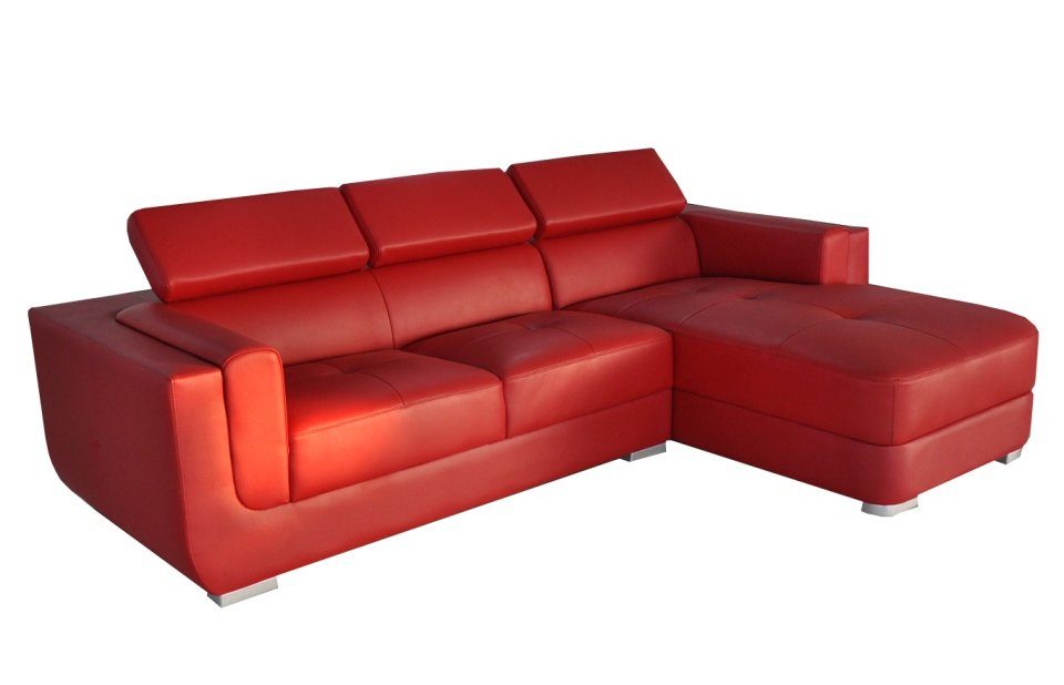 JVmoebel Ecksofa Luxus Rotes Ecksofa moderne Couch Polstermöbel Stilvoll Neu, Made in Europe