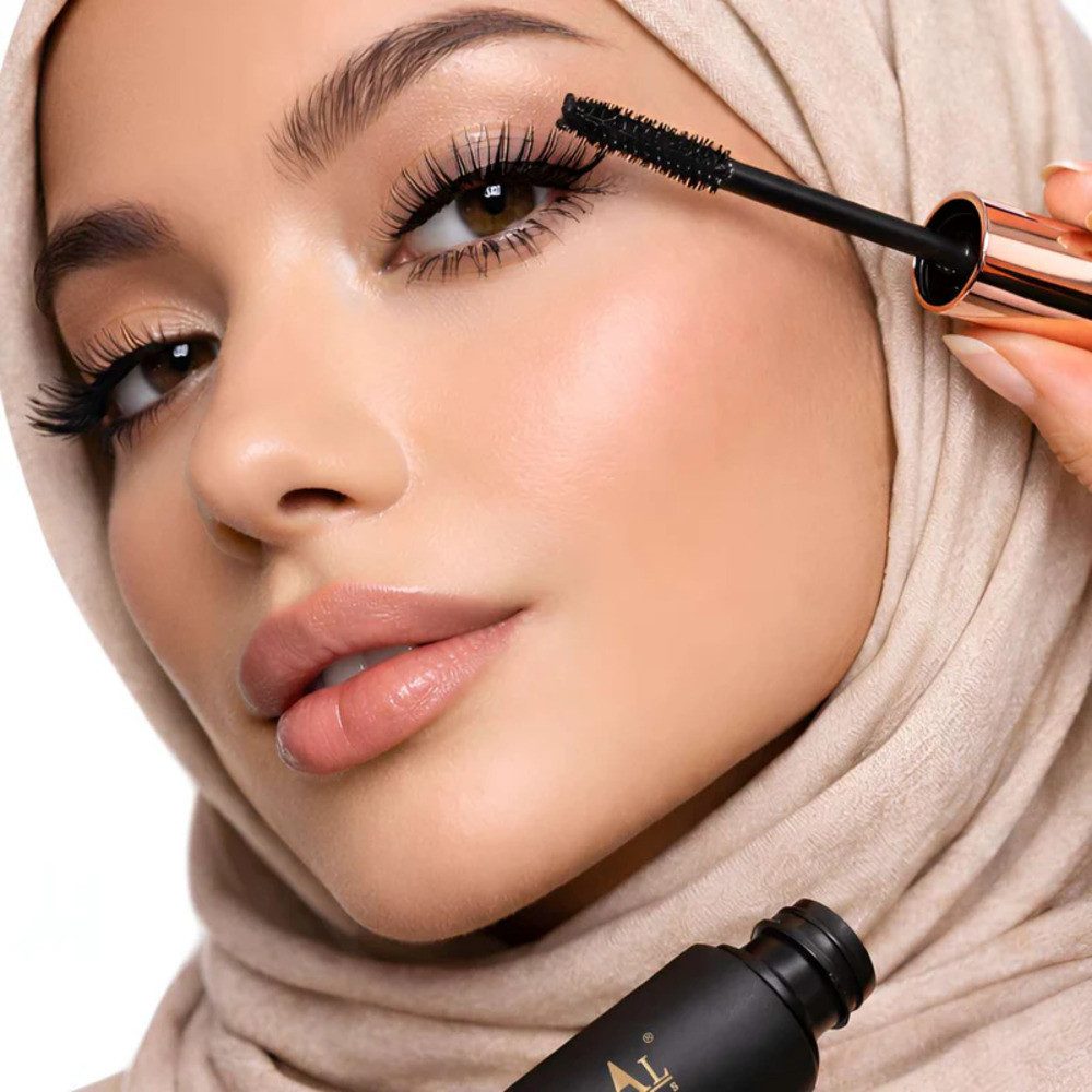 Alhalal Cosmetics Mascara Halal-zertifiziert, vegan & alkoholfrei, Klumpenfreie Definition, langer Halt & sanfte Pflege