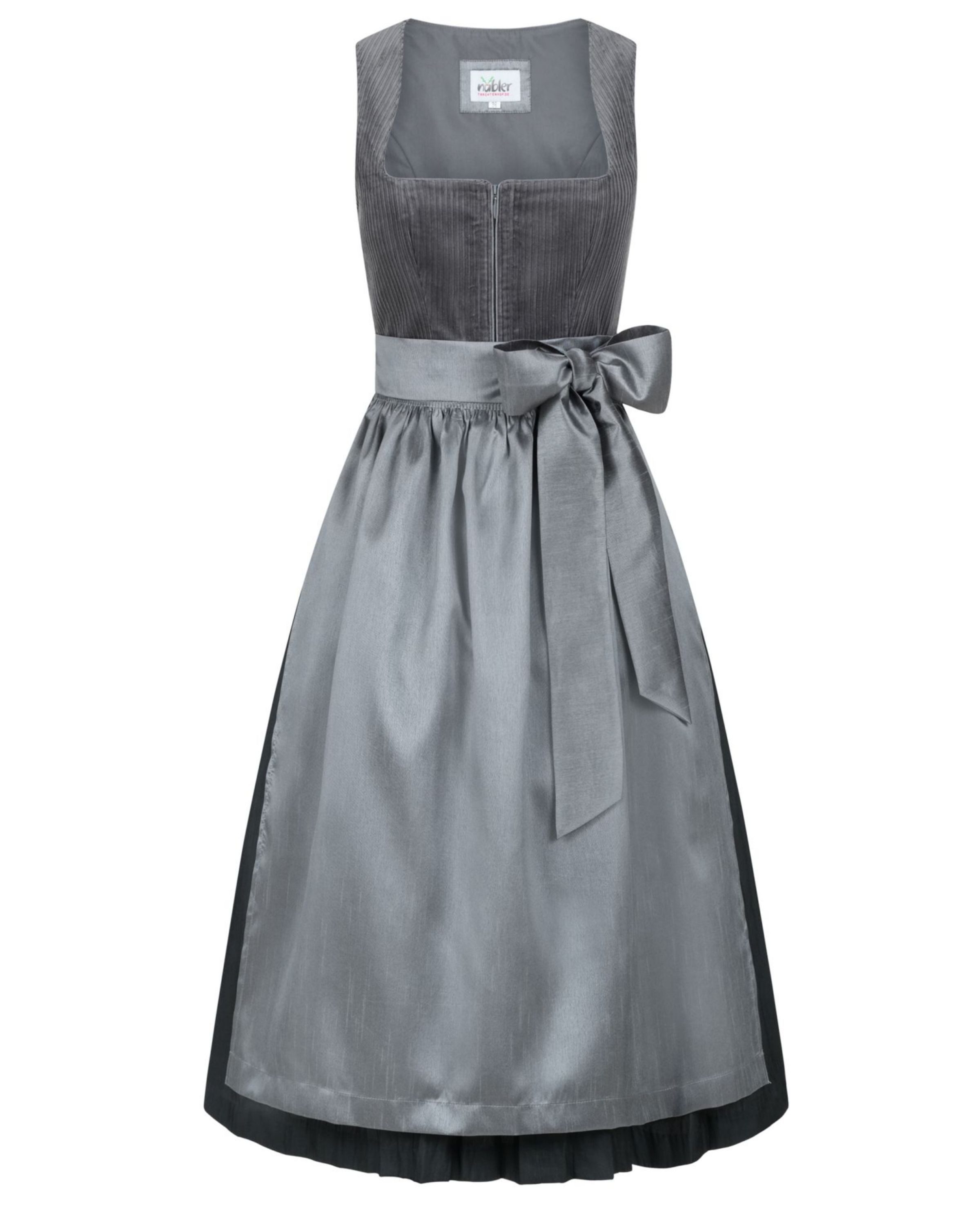 Nübler Dirndl Langes Dirndl Florentine in Schiefer von Nübler - Rocklänge 80 cm