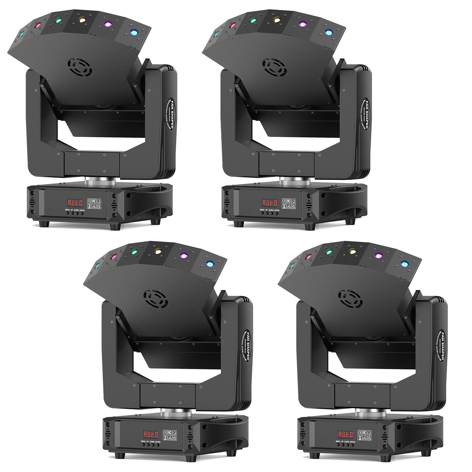 ZonQoonz Discolicht 6-Loch-Fächerlaser-Moving-Head-Scheinwerfer für Hochzeiten Partys DJs