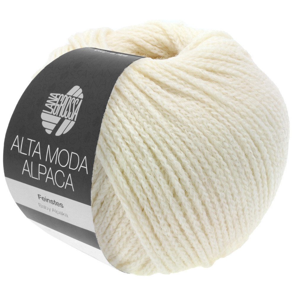 LANA GROSSA ALTA MODA ALPACA Häkelwolle, 140 m (edles Garn aus hauchfeinem Baby-Alpaca), 50 g