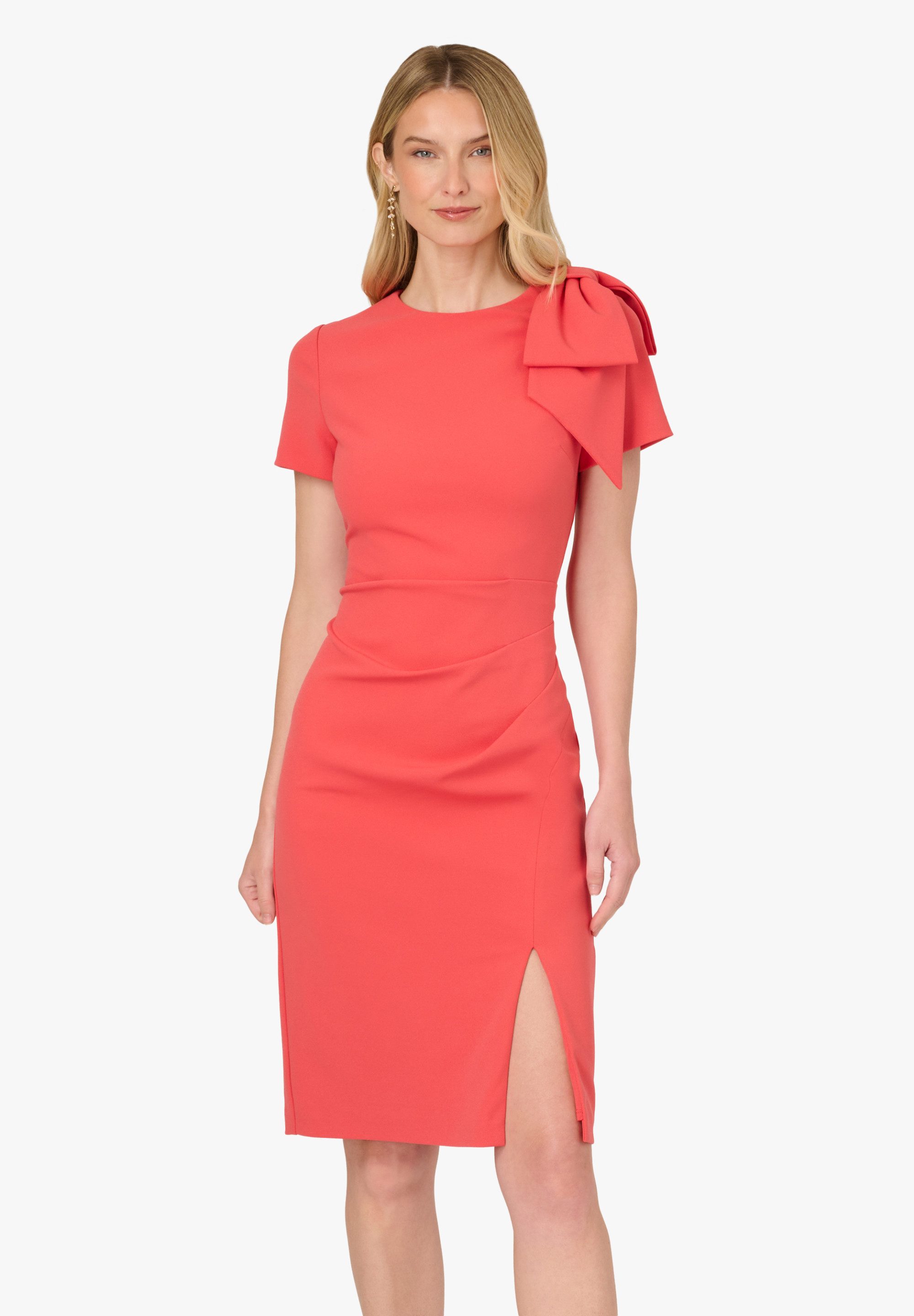 Adrianna Papell Cocktailkleid Pleated Bow Midi Dress Modern, klassisch, stilvoll