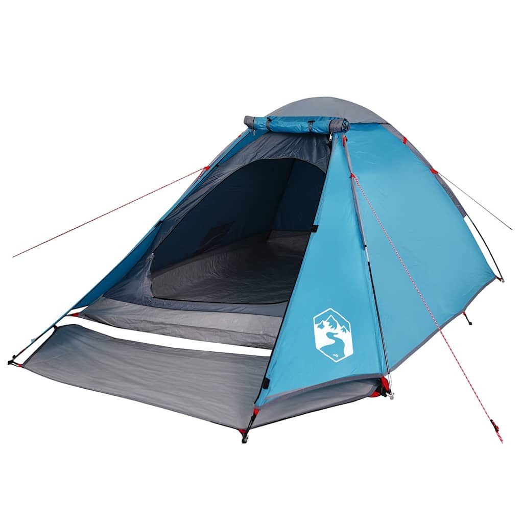 furnicato Faltzelt Campingzelt Kuppel 263 x 160 x 108 cm Blau, (1 tlg), Wetterfestes Schlafzelt mit E-Anschluss und abnehmbarem Überzelt
