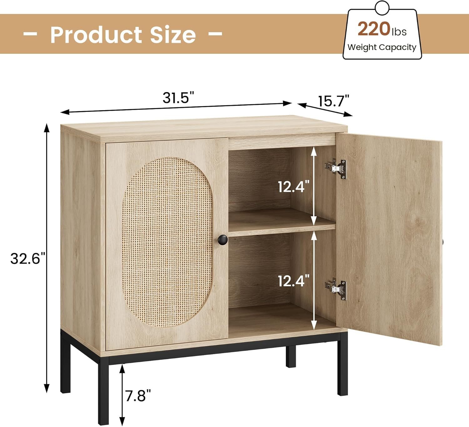 GarveeMore Sideboard mit 2 Türen und günstig online kaufen