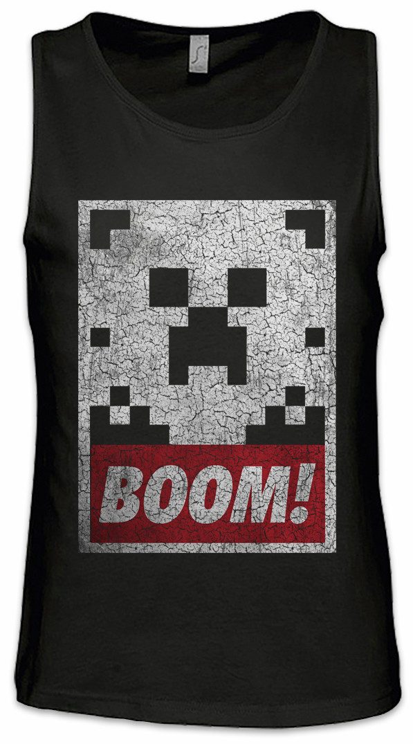 Tanktop Boom! Ärmelloses T-Shirt Gamer Games Schlange Geek Nerd Retro Game