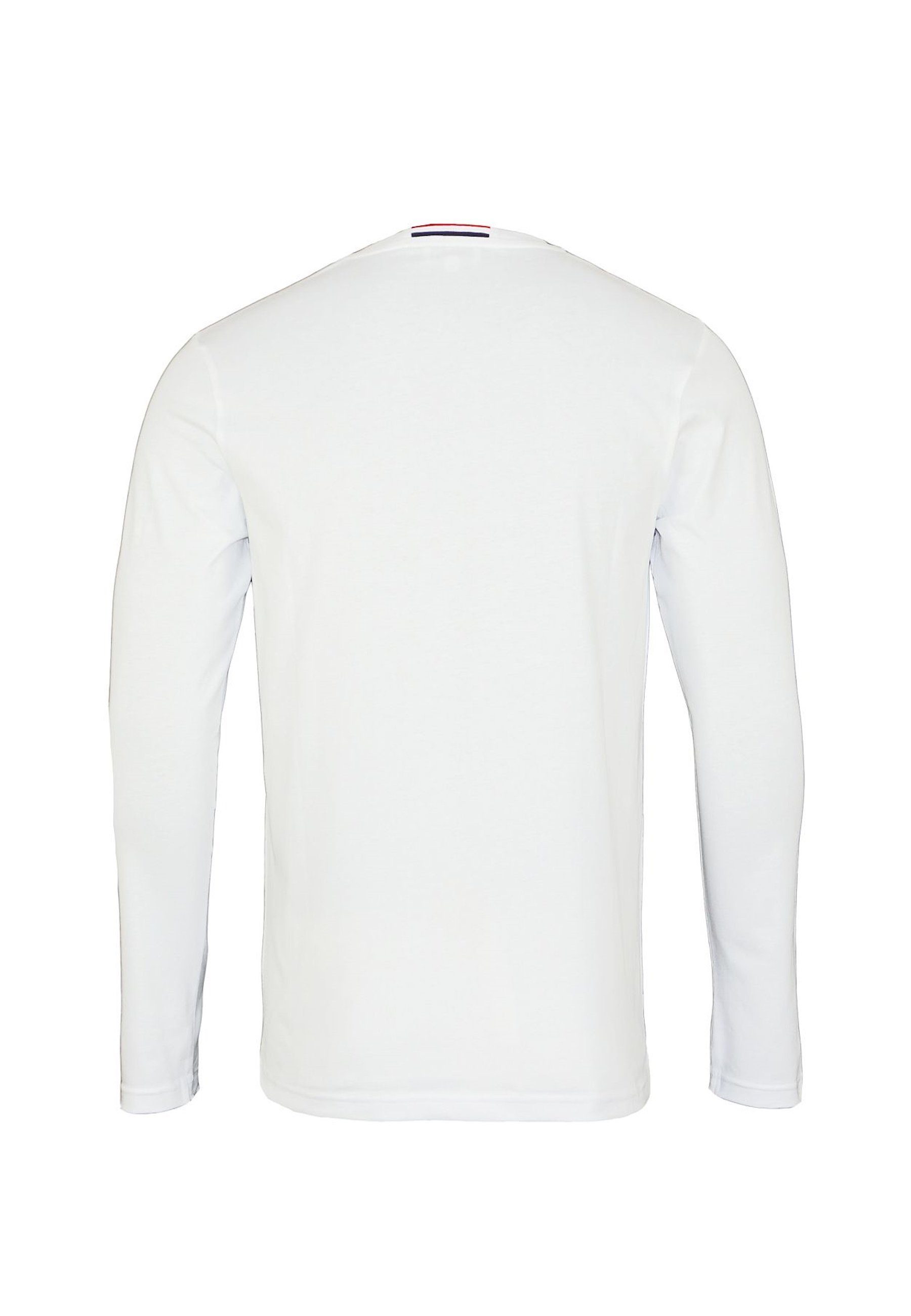 U.S. Polo Rundhalsausschnitt weiss Longsleeve Assn mit Langarmshirt Longsleeve