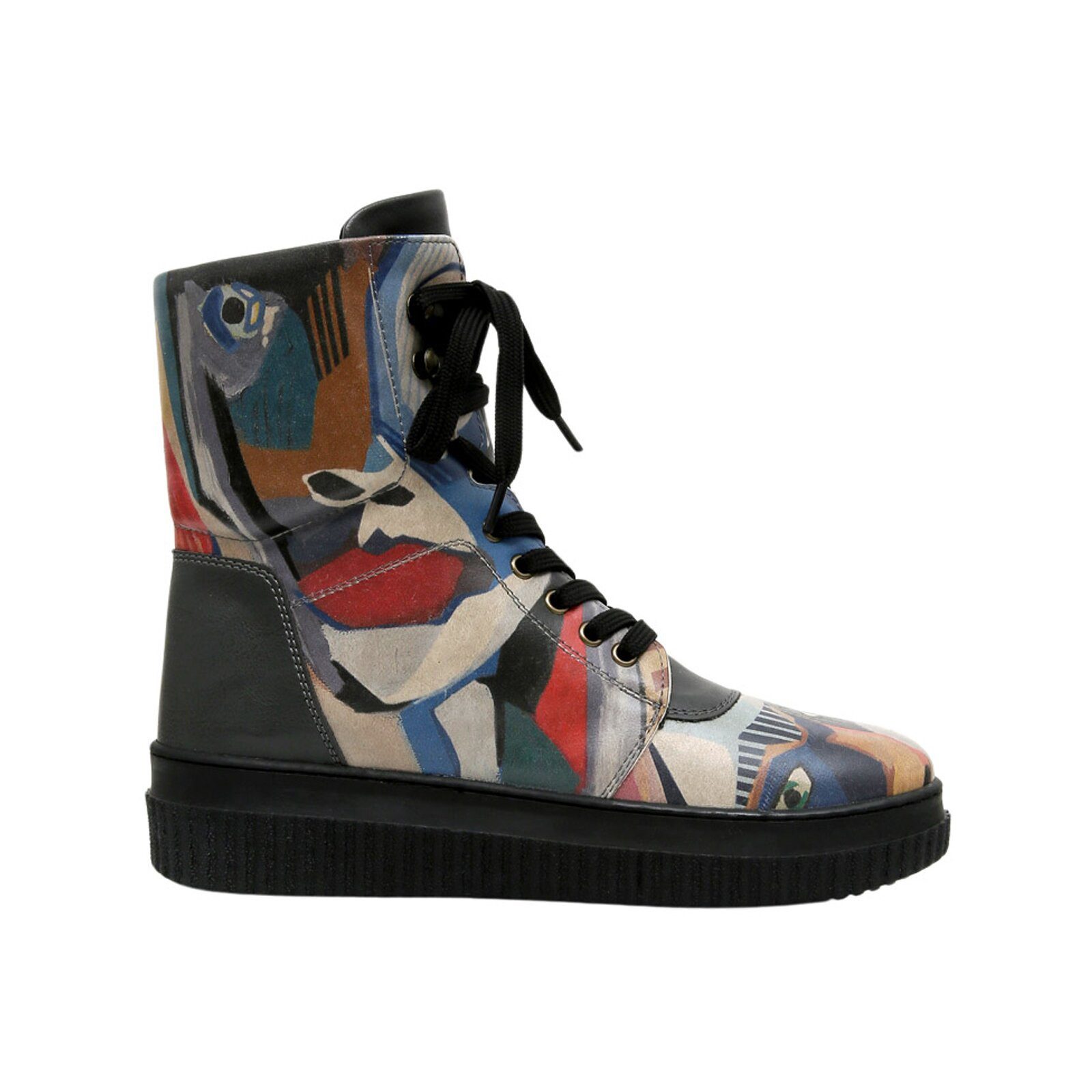 DOGO Future High Top Boots You Are Never Alone Damen Stiefeletten Schnürboots Handgefertigt