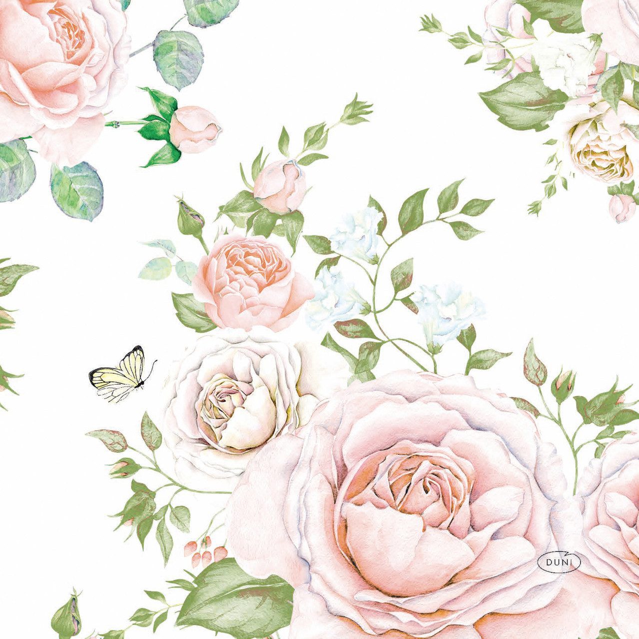 Duni Papierserviette Duni Servietten Rosen 33 x 33 cm - 20er Pack