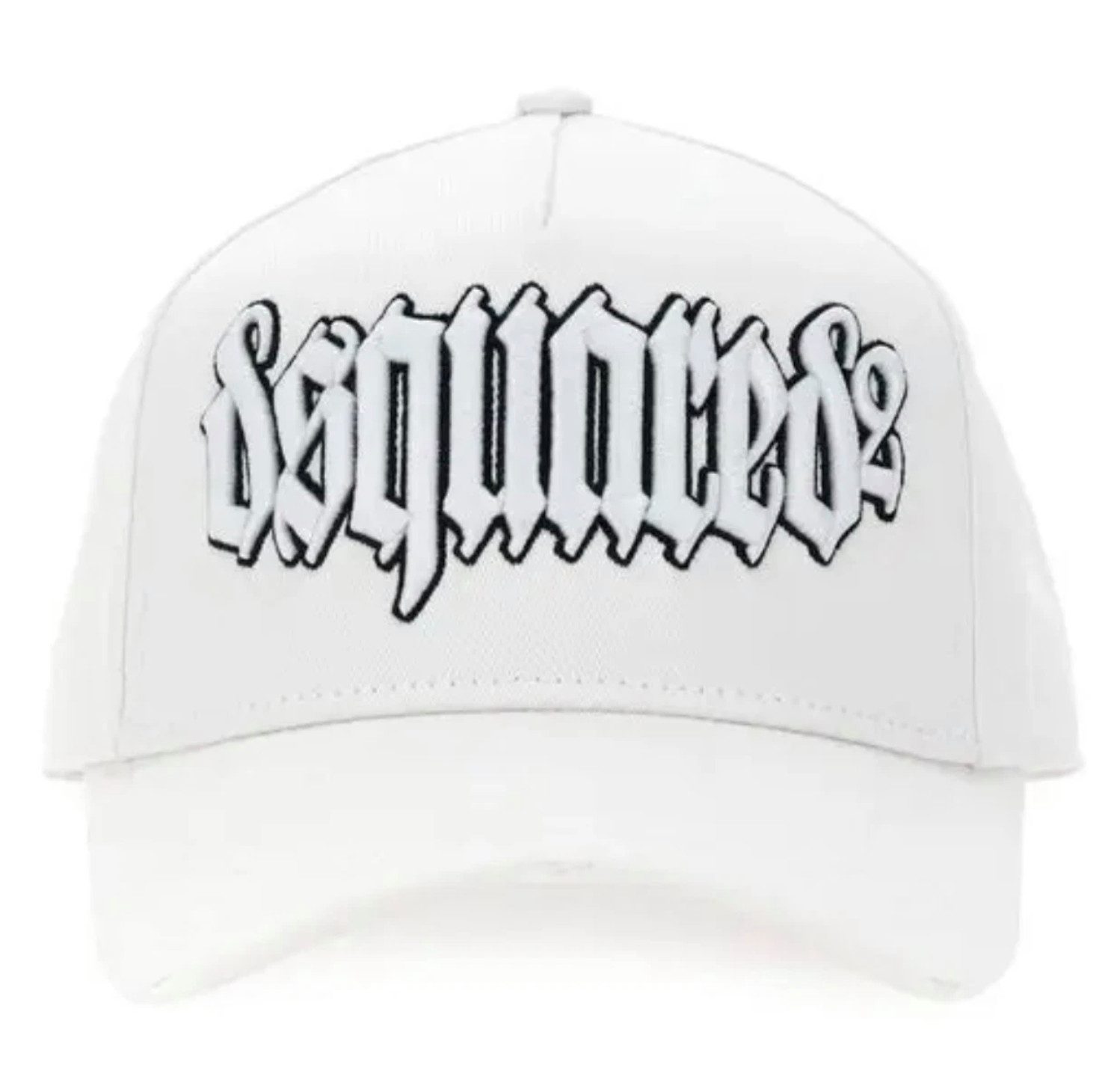 Dsquared2 Baseball Cap D2 Gothic Retro Logo Basebalkappe Kappe Mütze Cap Bestickter Schriftzug „The Twins Made It Hot“ für individuellen Touch