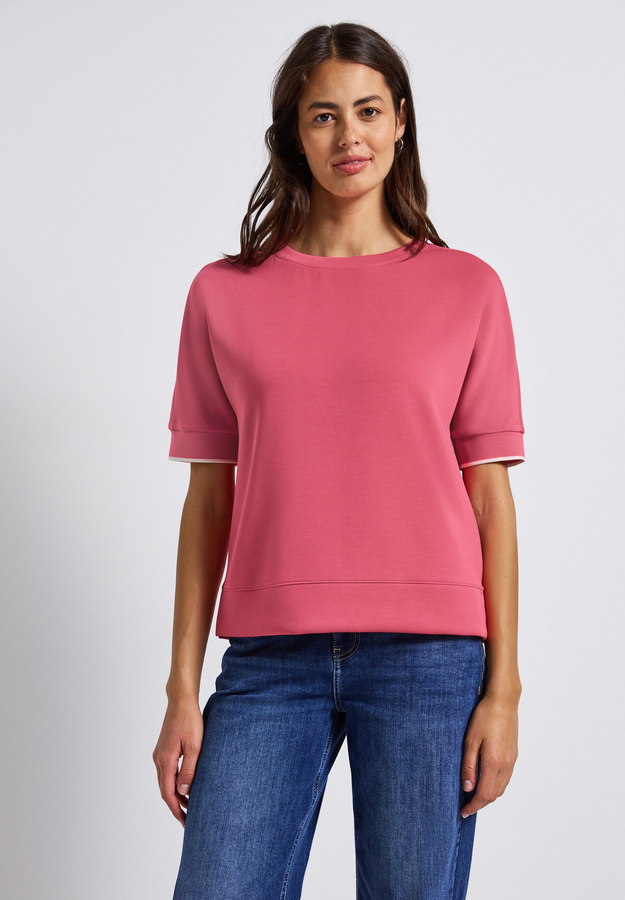 STREET ONE T-Shirt mit Rundhalsausschnitt