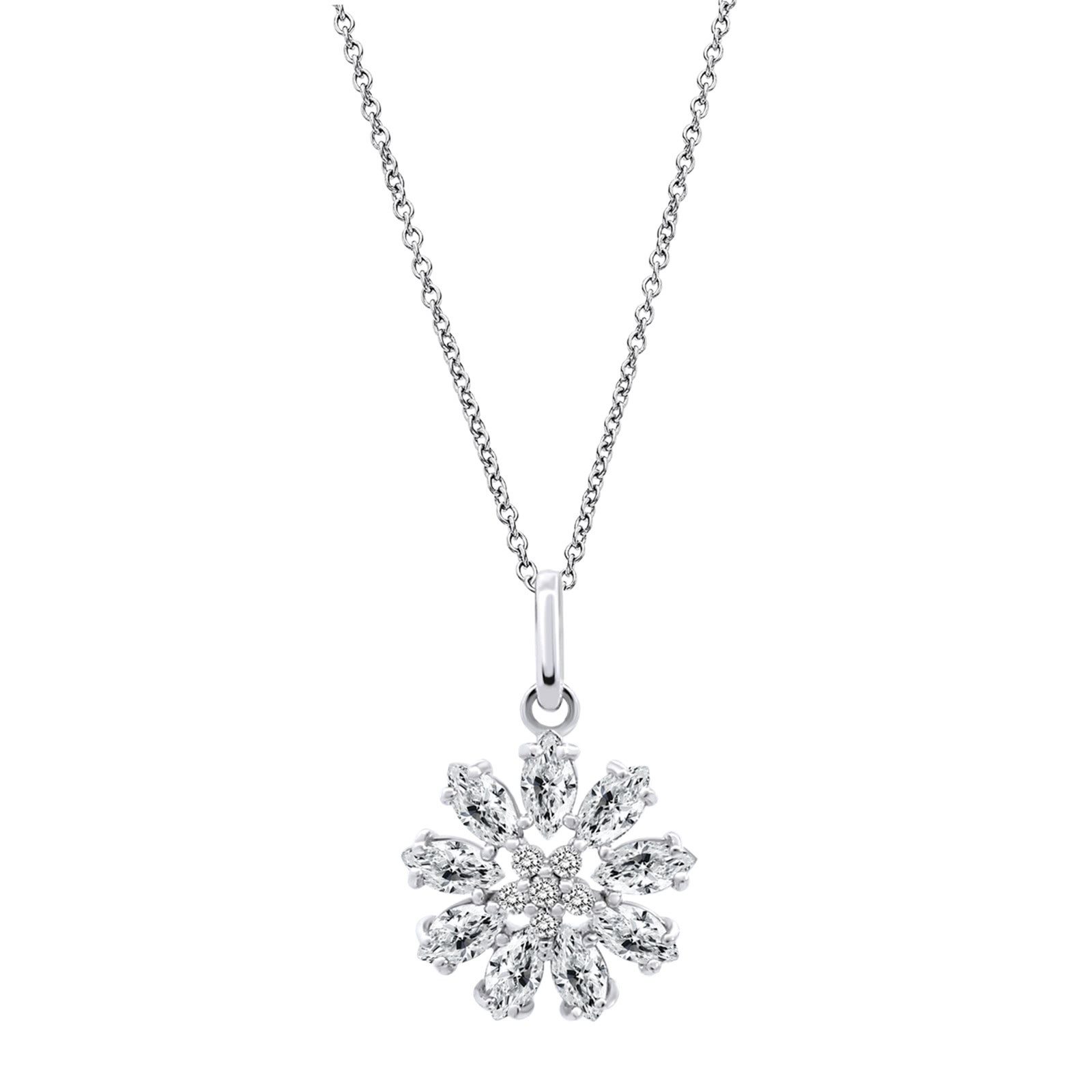 Silberkette LOTUS Silver Halskette Blume 925