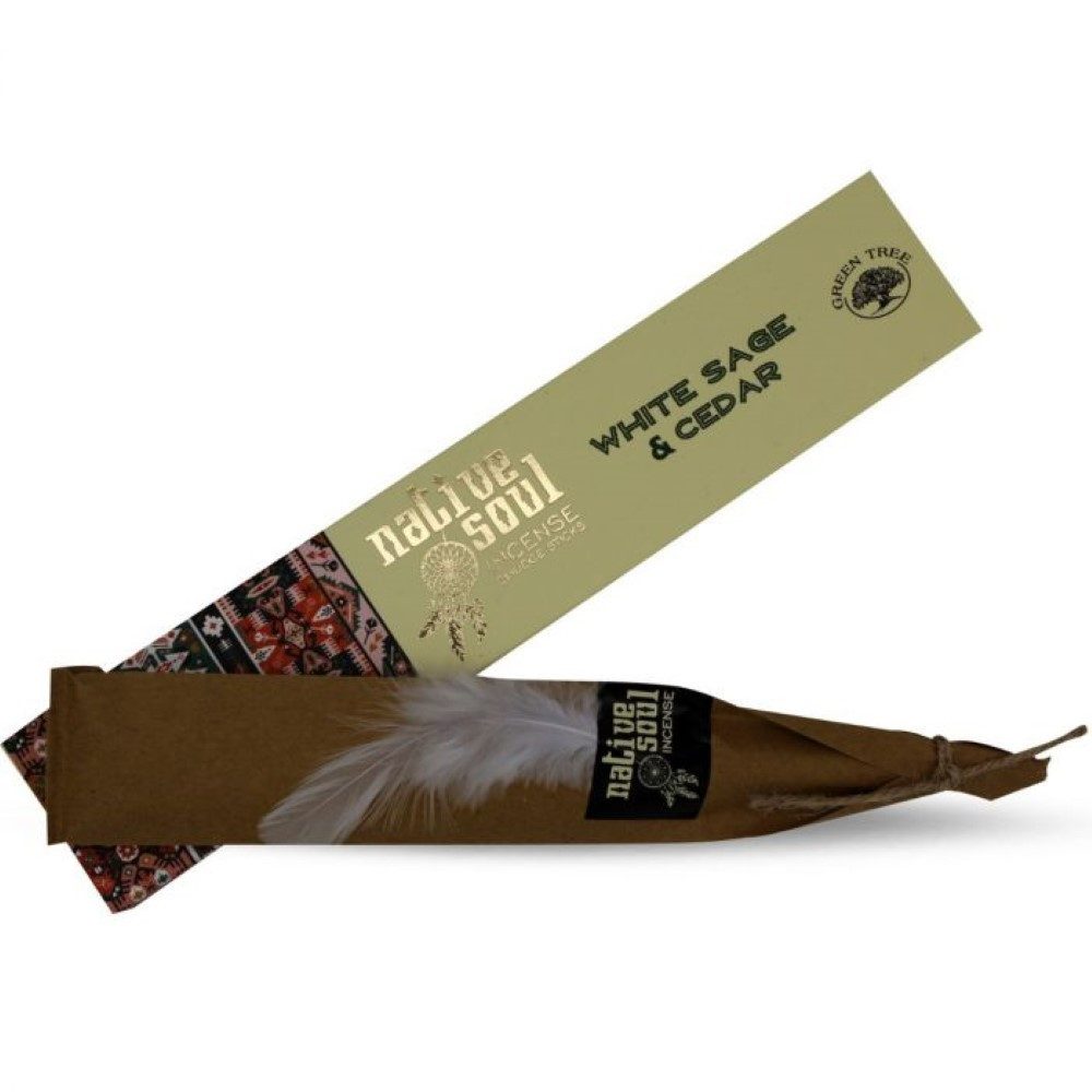 Green Tree Räucherstäbchen Green Tree Native Soul Incense "White Sage & Ceder" 15gr.