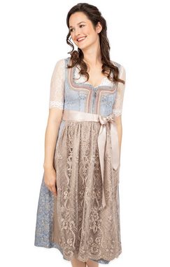 MarJo Dirndl Midi Dirndl 2tlg. 75cm DORIS himmelblau