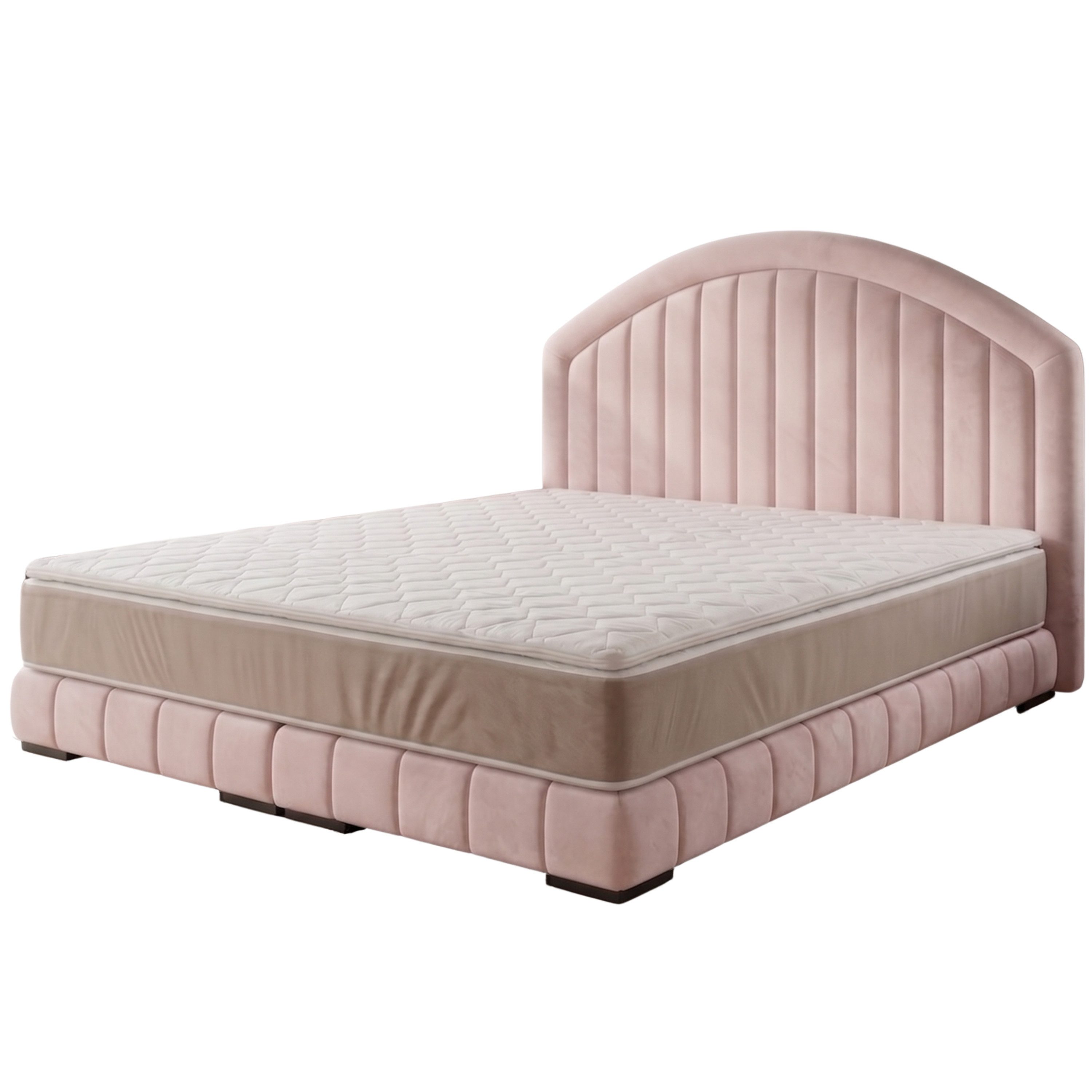 A&J MöbelLand GmbH Polsterbett LEON mit Kopfteil - Stilvolles Bettgestell für Ihr Schlafzimmer (Länge: 209 cm, Höhe Kopfteil: 110 cm, 4 Kopfteil-Varianten, 7 Größen zur Auswahl, Modernes Design, TOP ANGEBOT!, Inklusive Bettgestell), Komplettgestell-Set