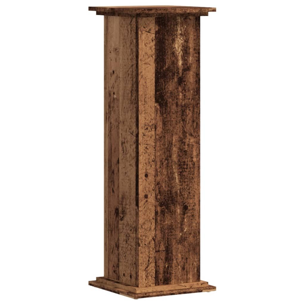 vidaXL Blumenständer Pflanzenständer Altholz-Optik 33x33x100 cm Holzwerkstoff (1 St)