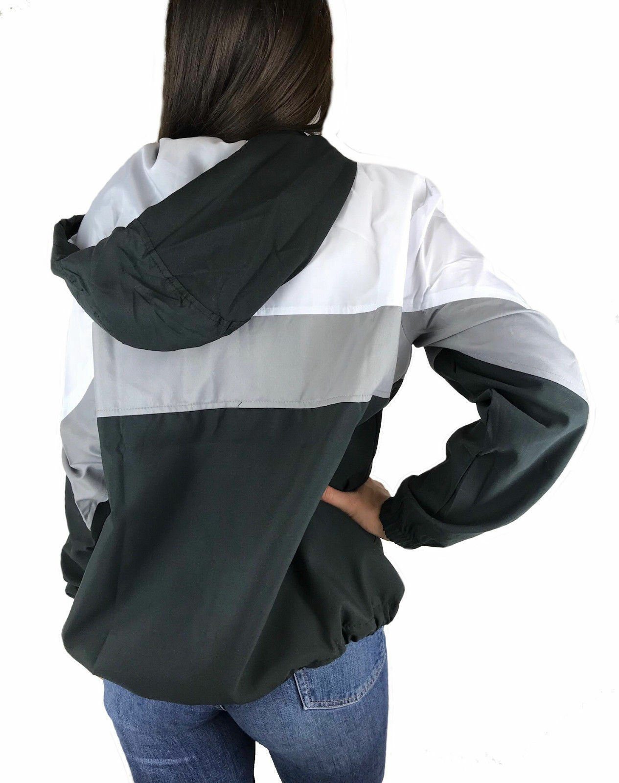 Worldclassca Windbreaker Worldclassca Damen Windbreaker Festival Jacke 90s Blouson Regen Kapuzenjacke Sport Hoodie Übergangsjacke Wasserabweisend XS-XL
