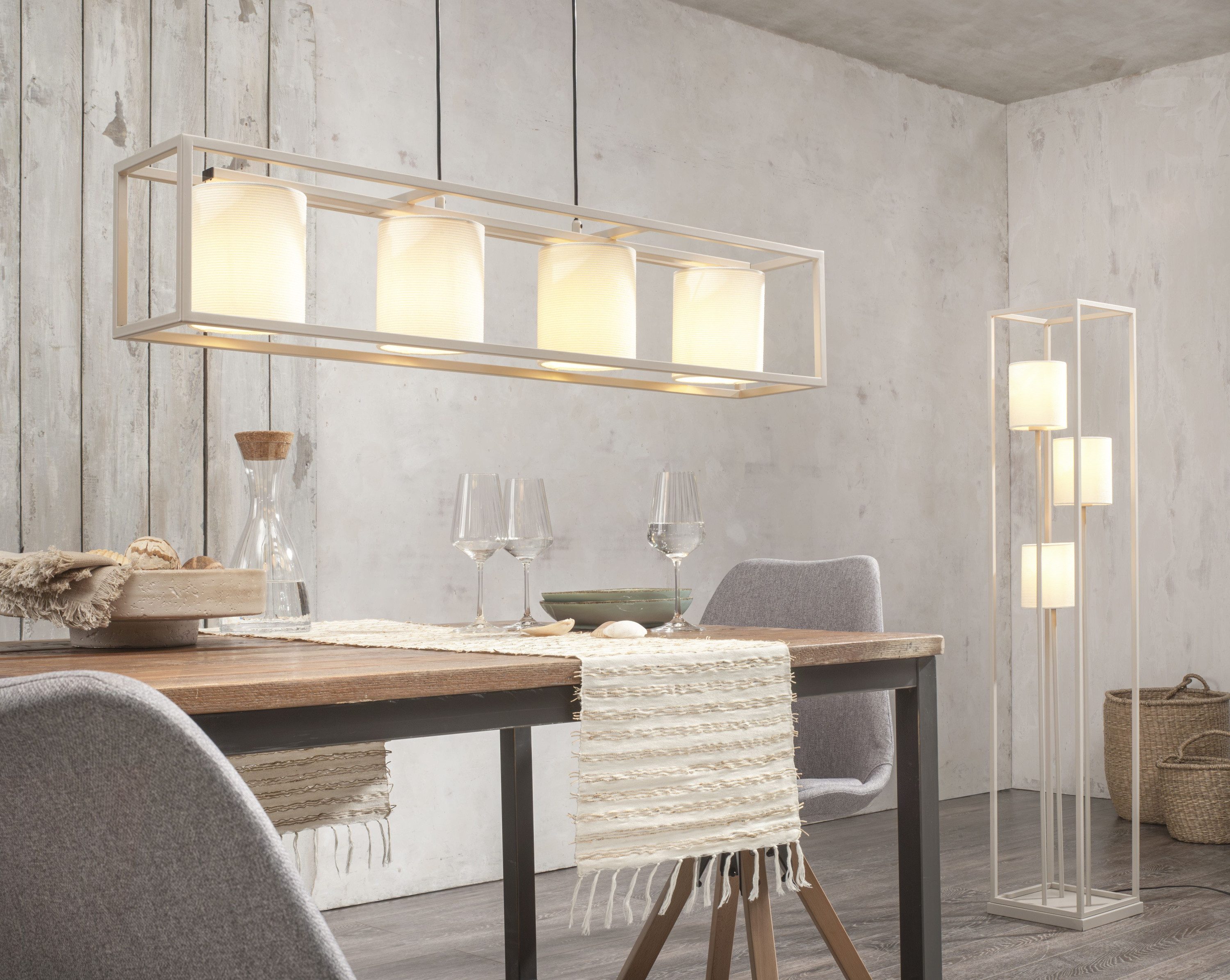 Sansibar Sylt Stehlampe Stehleuchte SANSIBAR JORDSAND DH 26x143 cm beige Stehlampe, Warmweiß