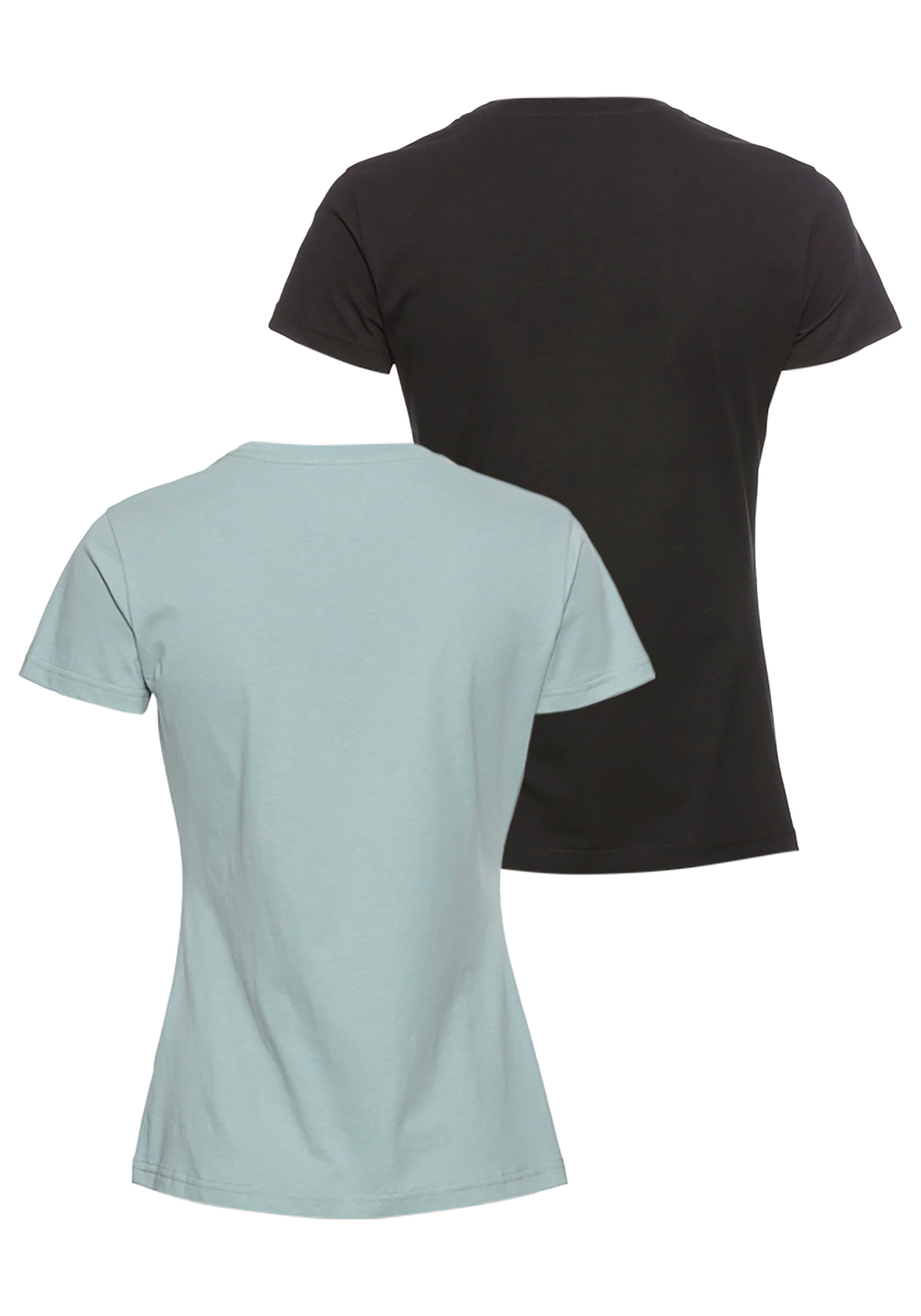 Lonsdale T-Shirt ROWRAH (Packung, 2-tlg) Packung mit 2 T-Shirts, Kurzarm, Rundhalsausschnitt, aus Baumwolle