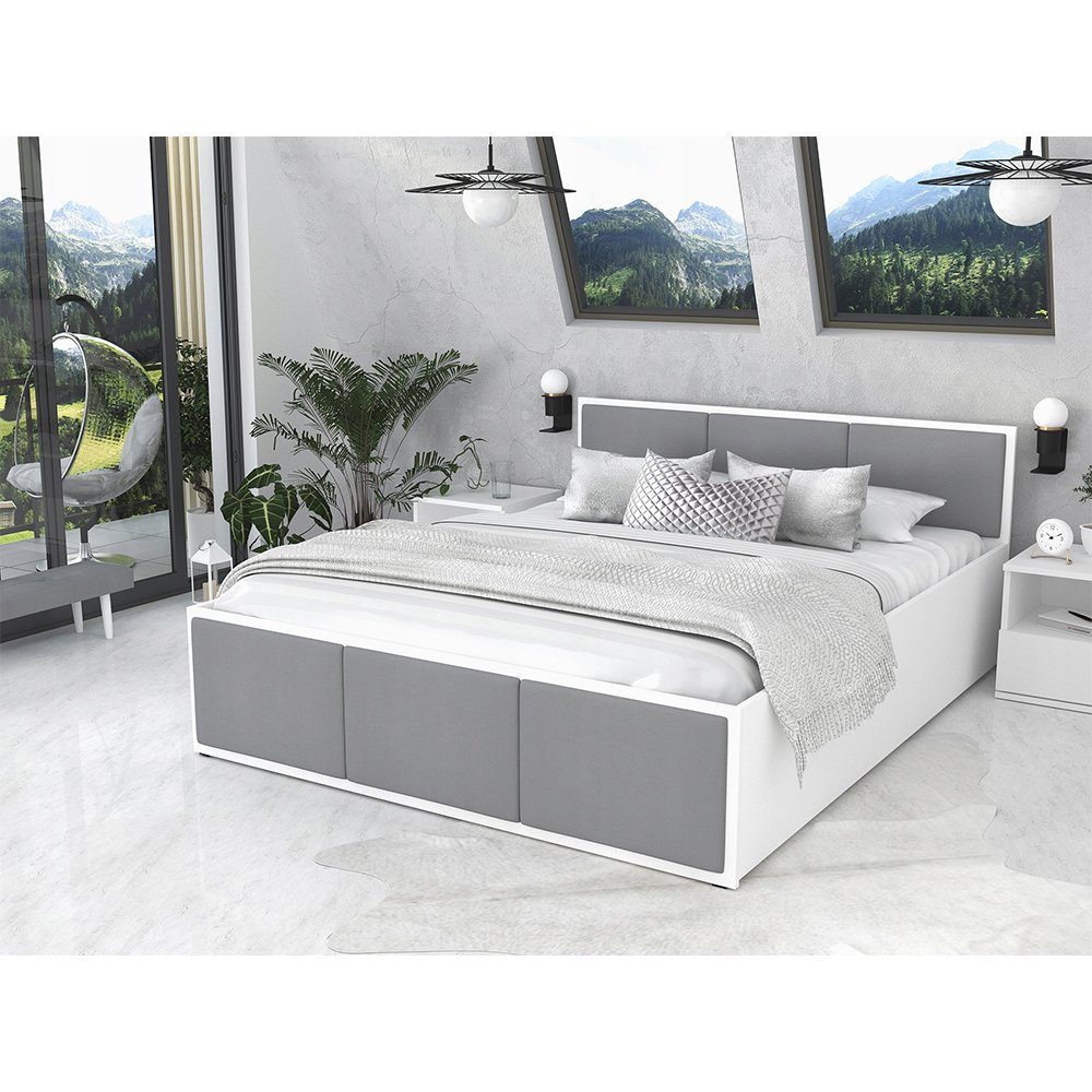 pressiode Bett Bett mit Lattenrost - Doppelbett - mit Kopfteil - mit / ohne Matratze