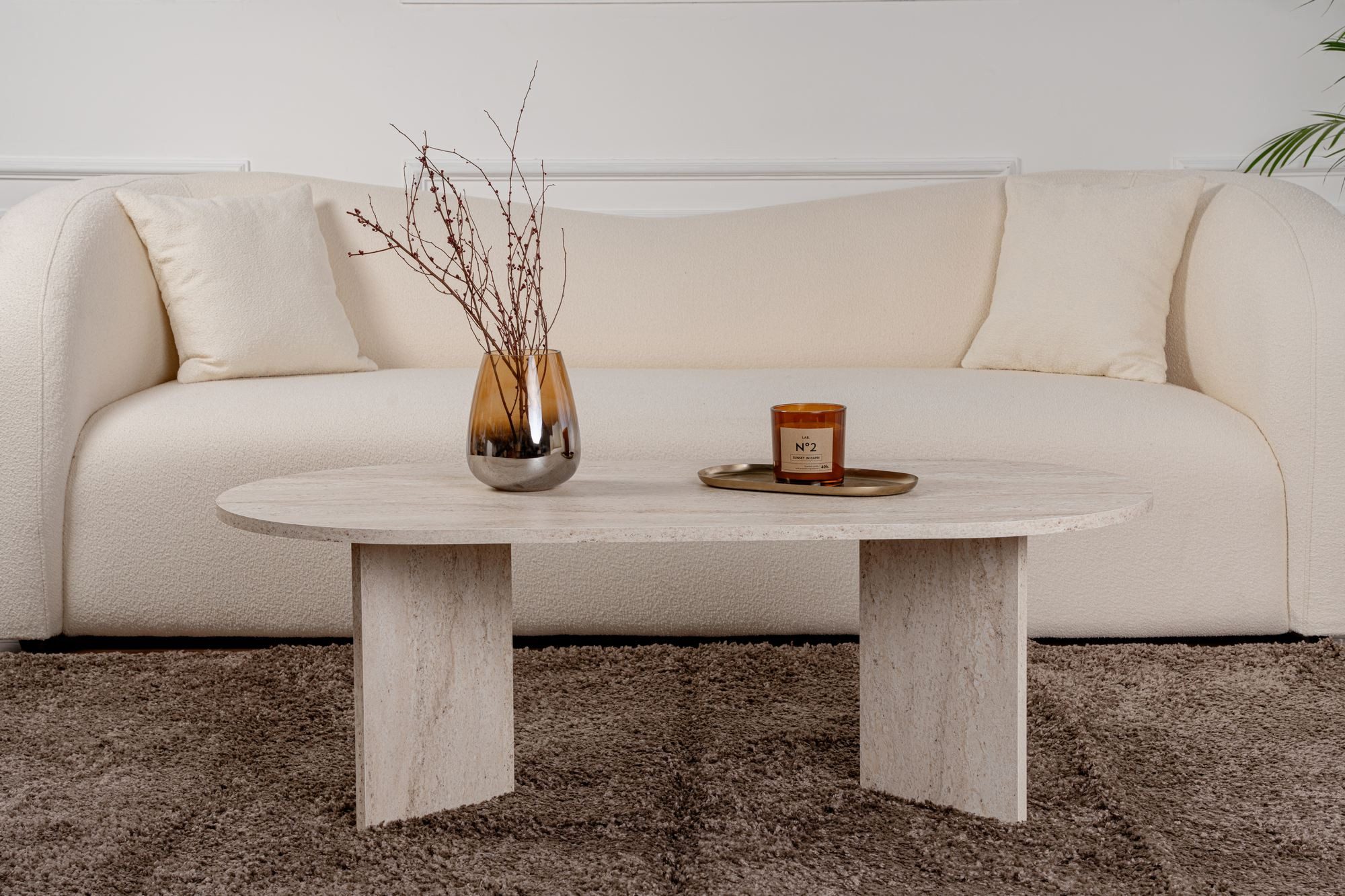 Skye Decor Couchtisch Sable (1-St., 1-tlg), oval – moderner Wohnzimmertisch für Wohnzimmer