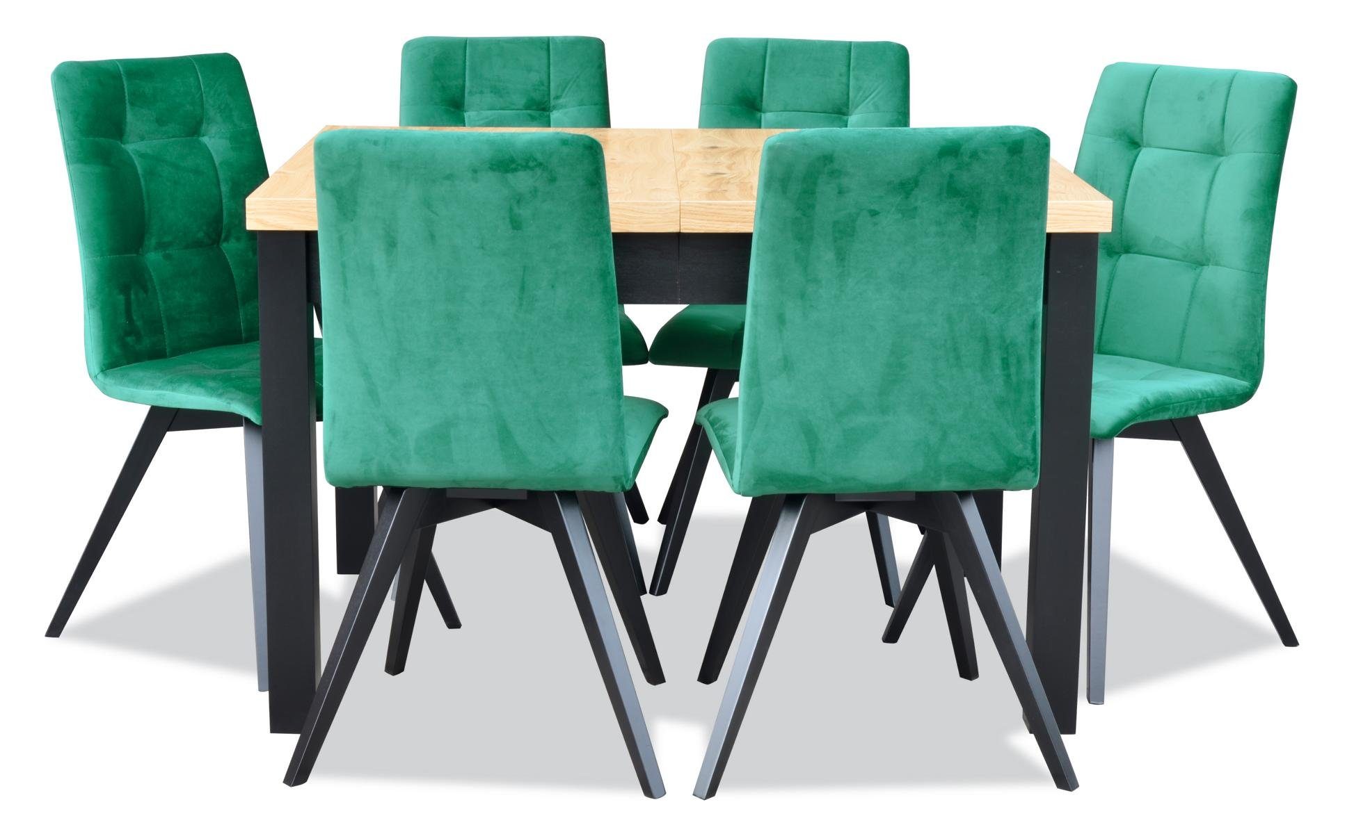 6x JVmoebel Neu Stühle Esszimmer Essgruppe, Set Esstisch Tisch Luxus 7tlg.Gruppe Klassische