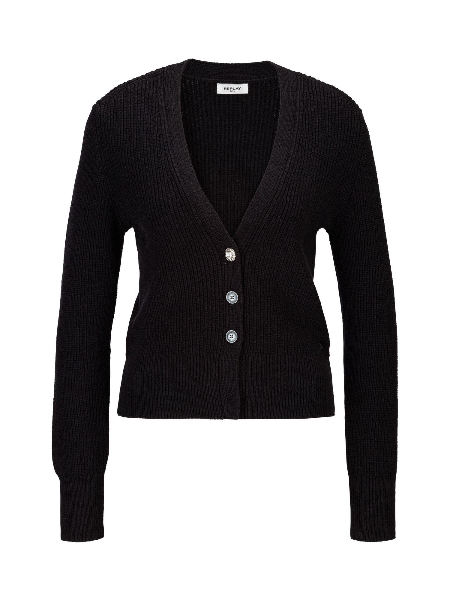Replay Cardigan Cardigan mit Schmuckkopf